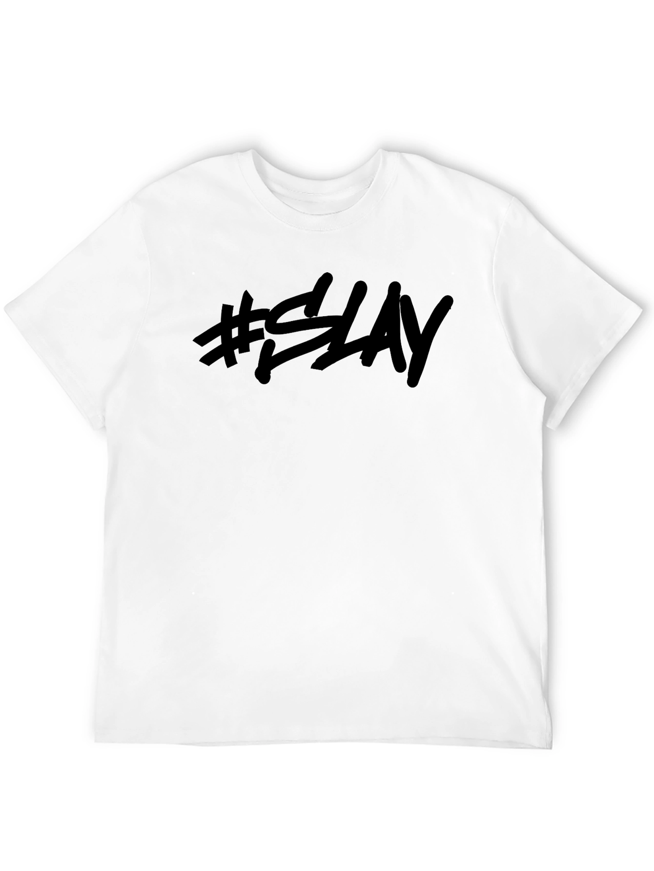#SLAY Black Graphic Tee - Trendy Casual Style