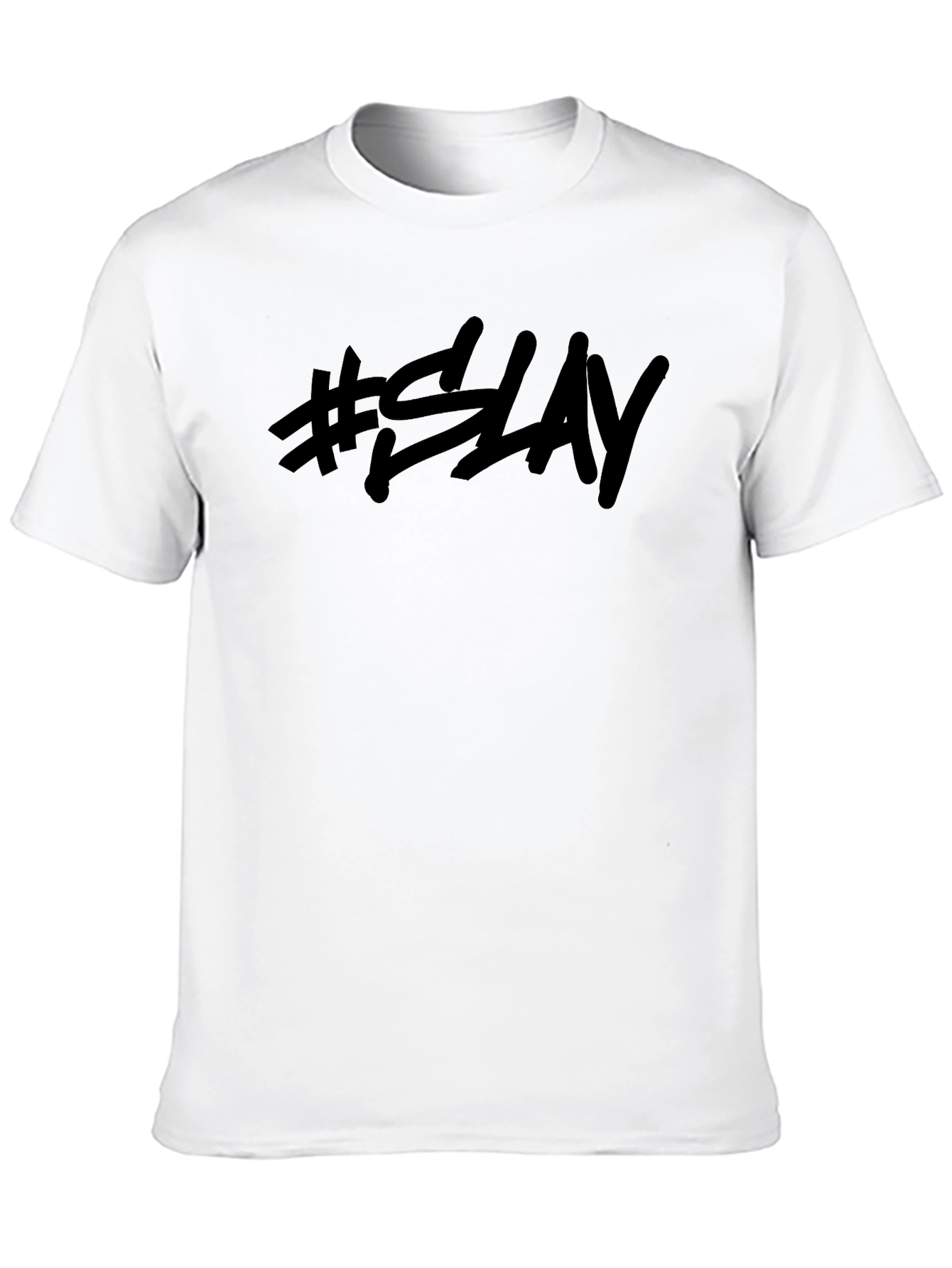 #SLAY Black Graphic Tee - Trendy Casual Style