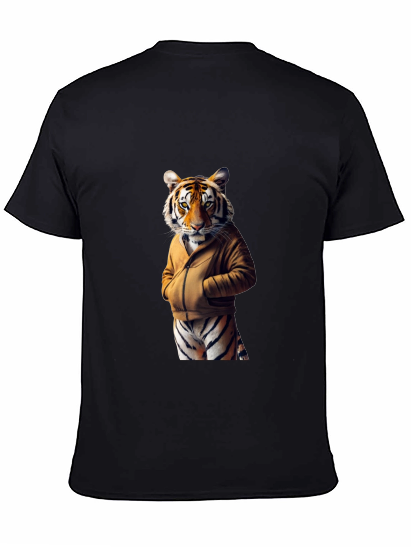 Tiger in Hoodie Graphic T-Shirt