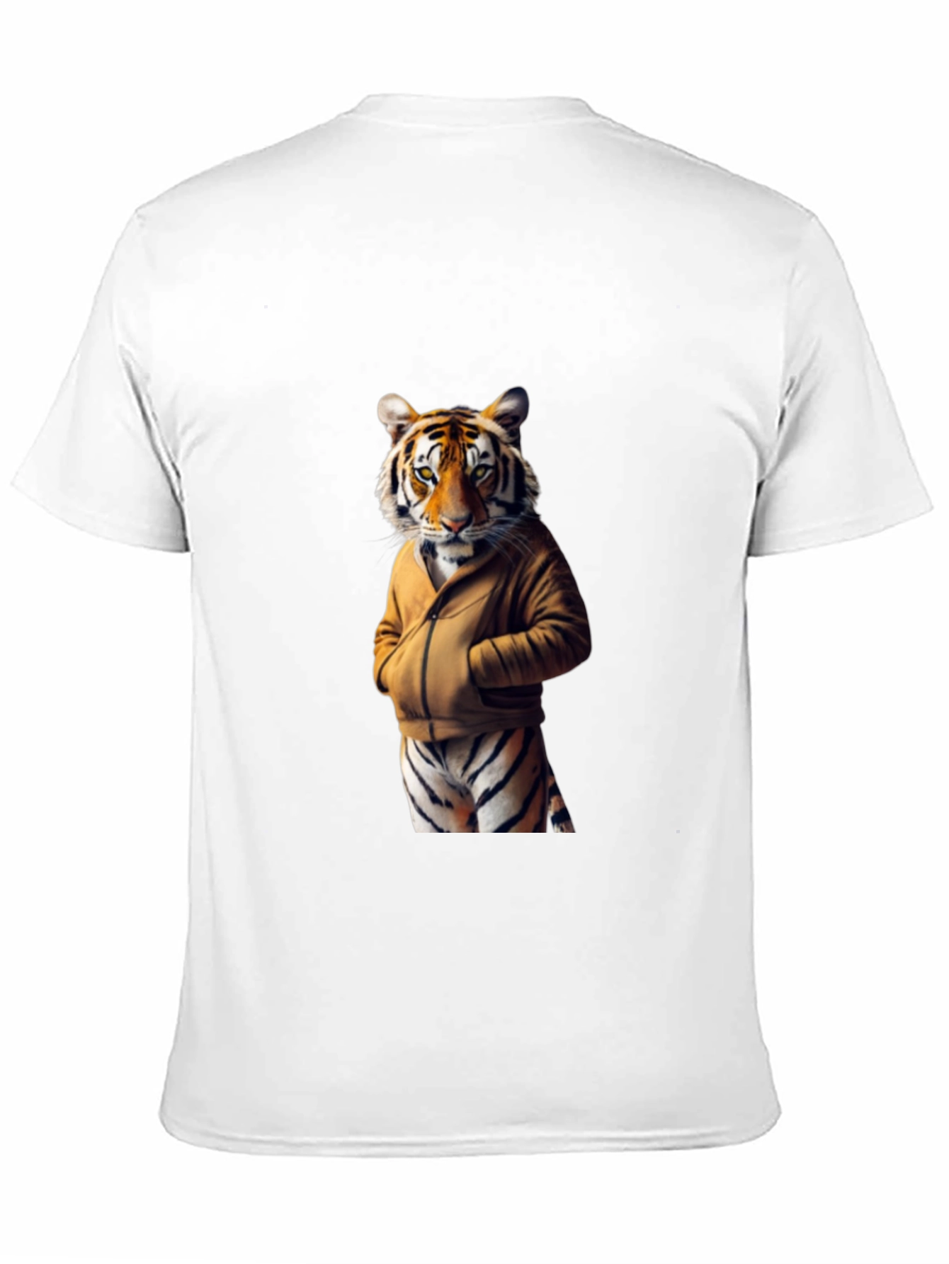 Tiger in Hoodie Graphic T-Shirt