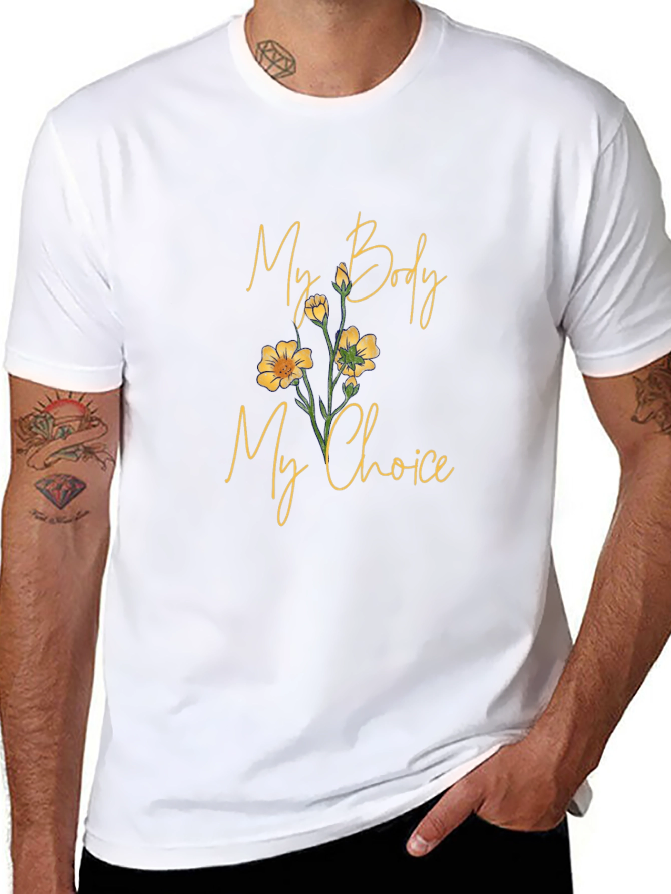 My Body My Choice Floral Tee