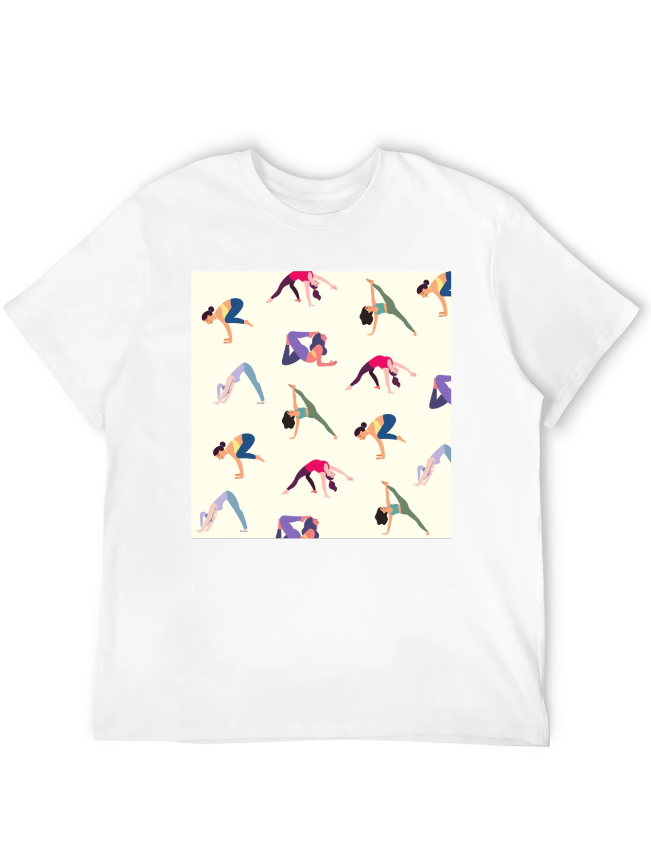 Yoga Patterned Tee - Black Graphic T-Shirt