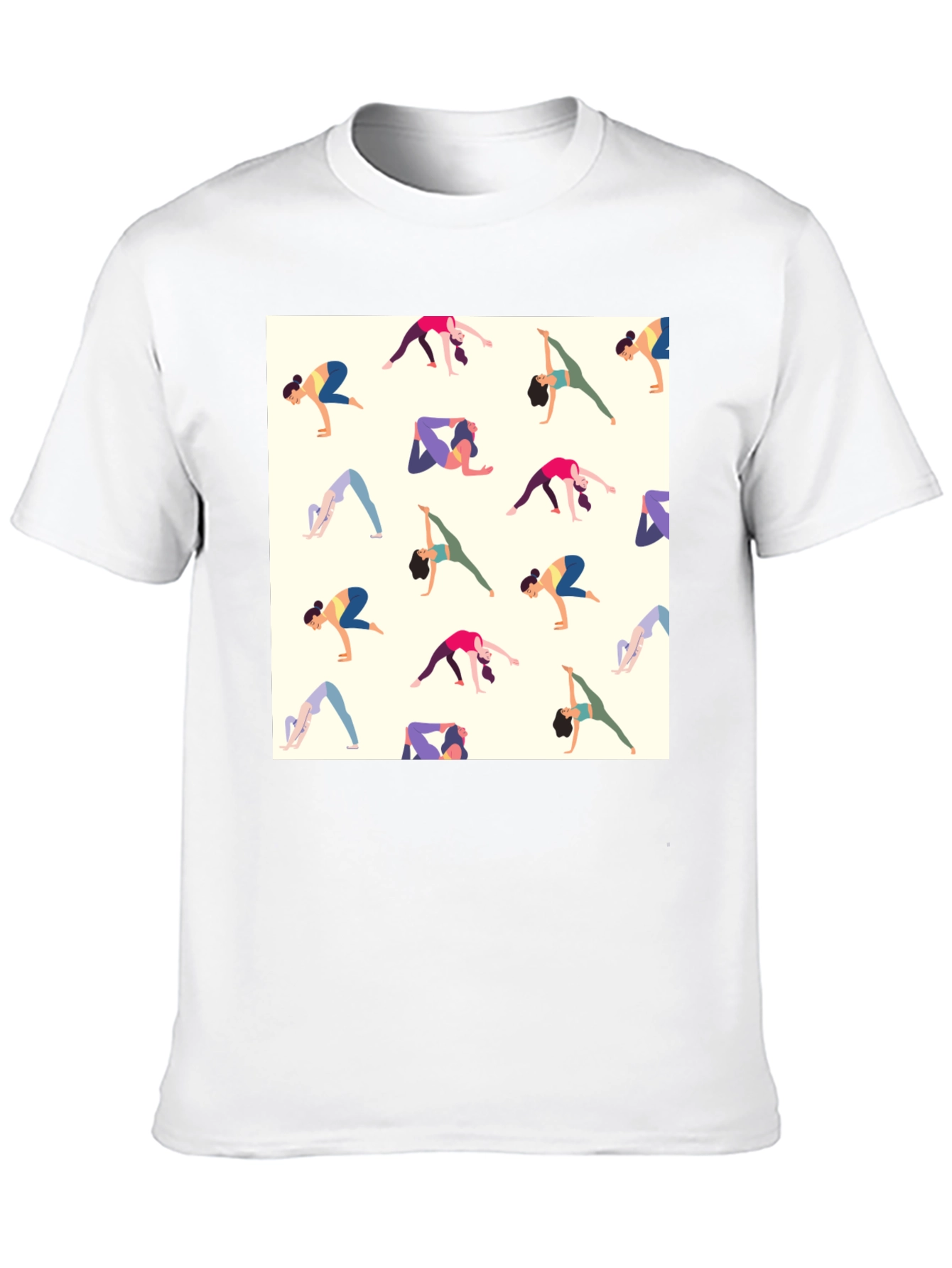 Yoga Patterned Tee - Black Graphic T-Shirt