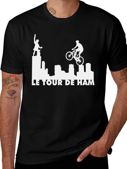 Le Tour De Ham Graphic Tee - Black Cotton T-Shirt