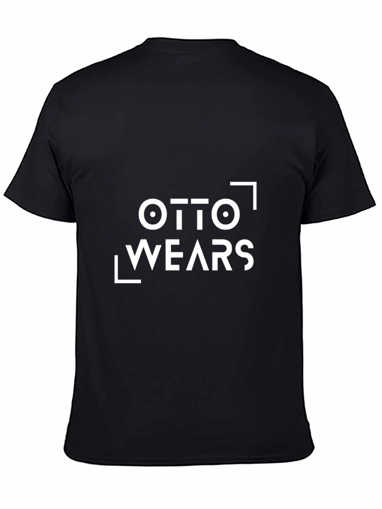 Otto Wears Black Graphic Tee - Modern Style