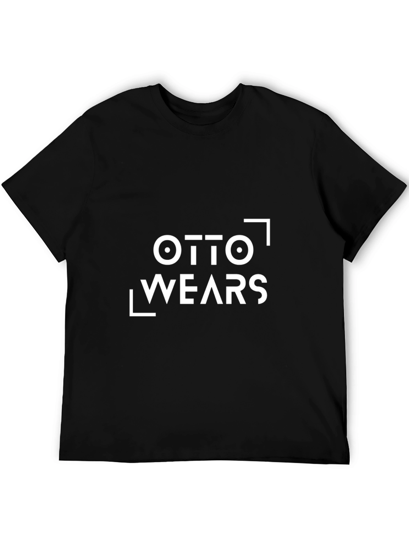 Otto Wears Black Graphic Tee - Modern Style