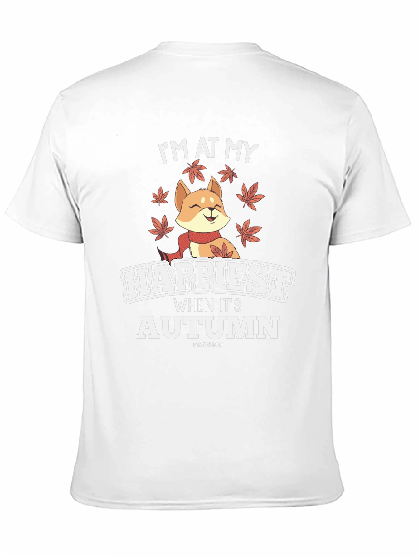 Autumn Vibes Graphic Tee - Dog and Leaves Design