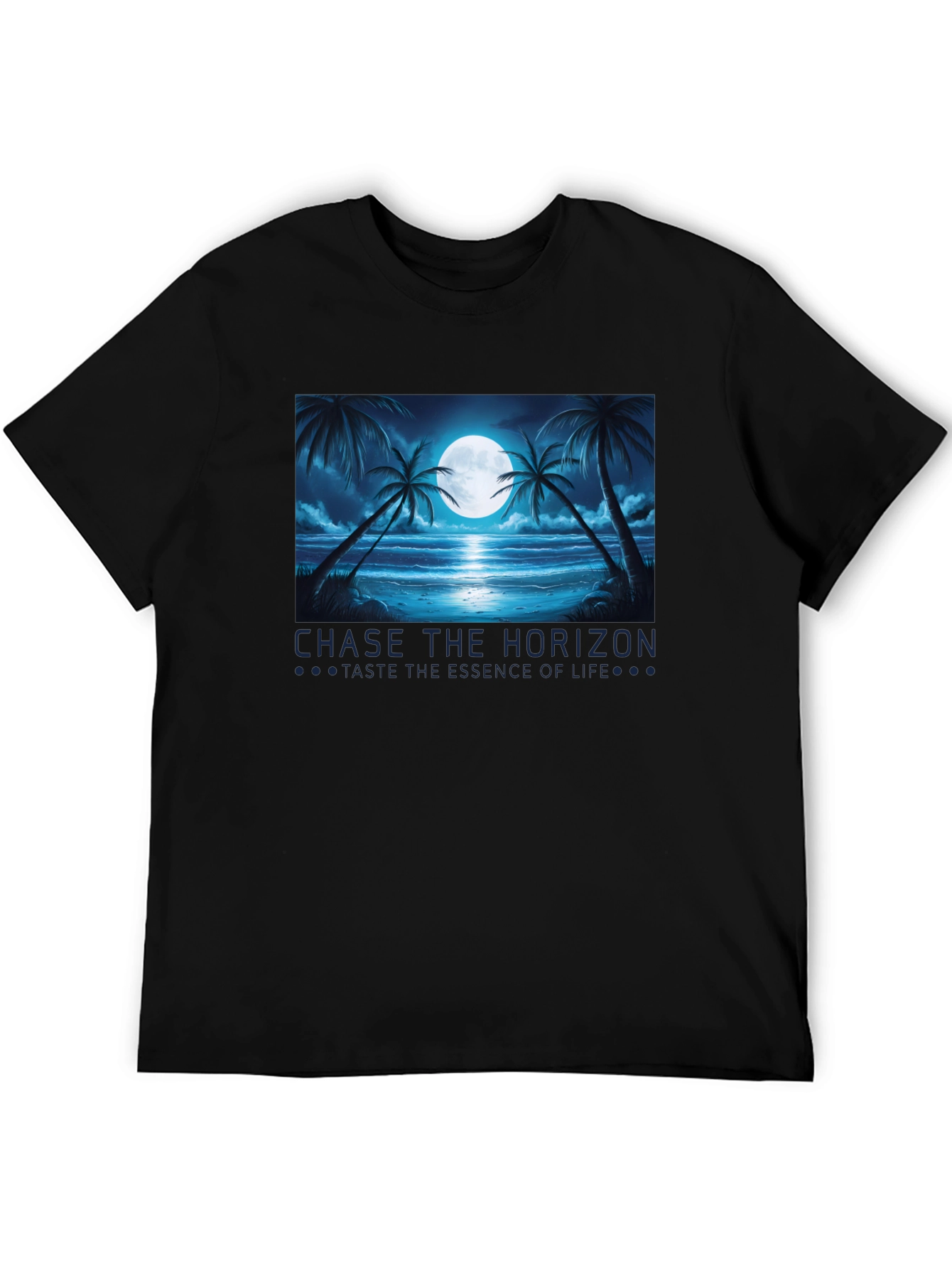 Chase the Horizon Black Graphic Tee