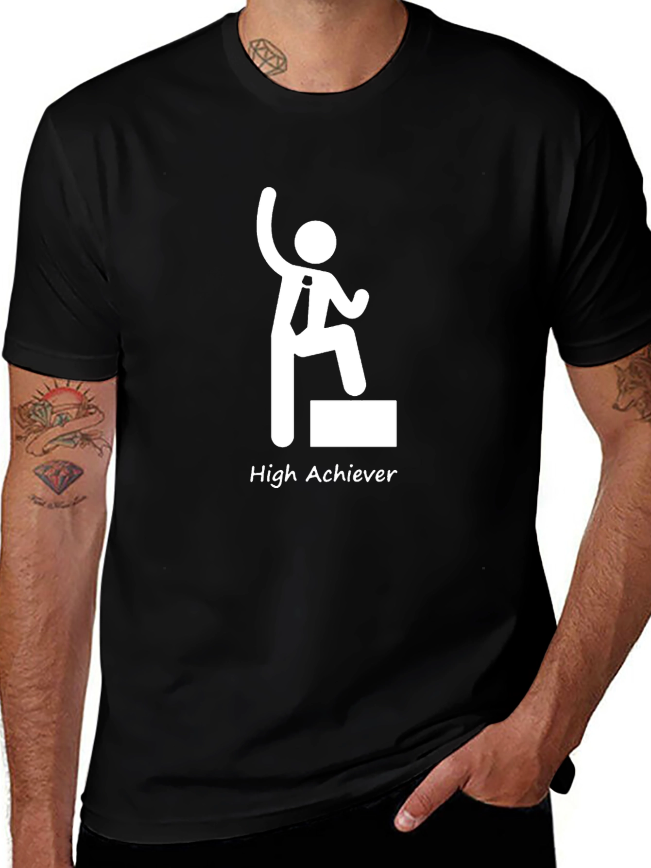 High Achiever Graphic Tee - Mens Black T-Shirt