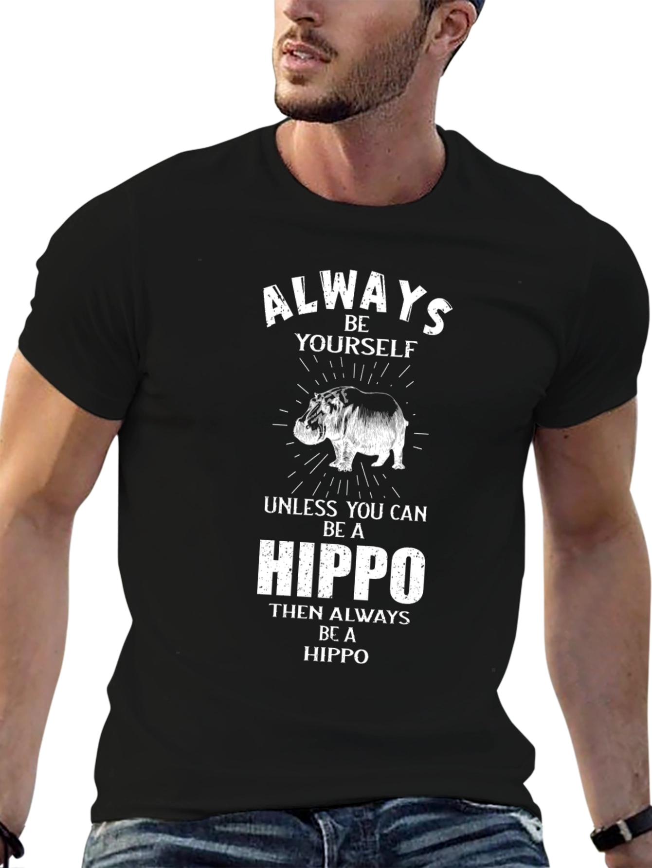 Always Be Yourself Hippo Graphic Tee