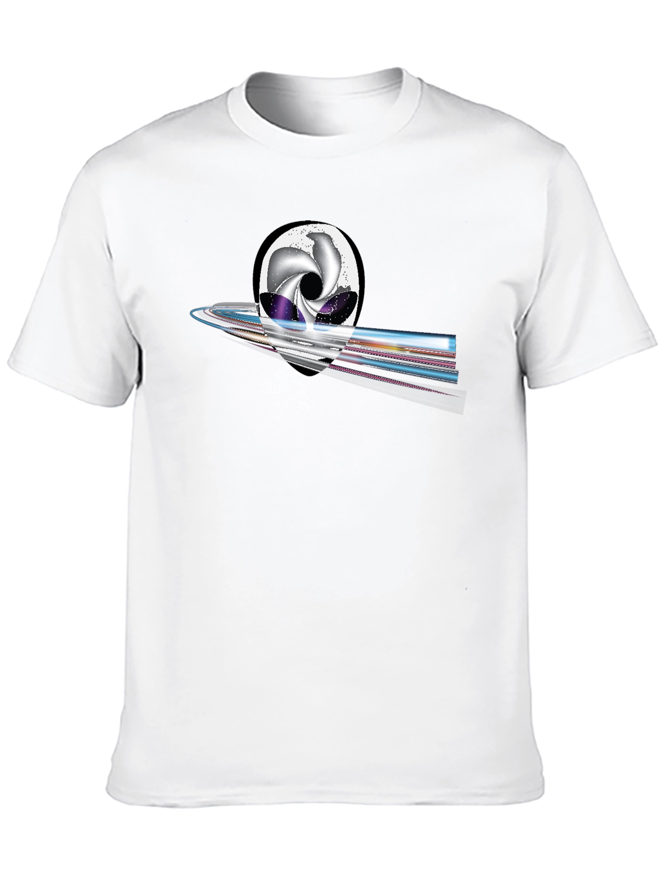 Abstract Alien Head Black T-Shirt