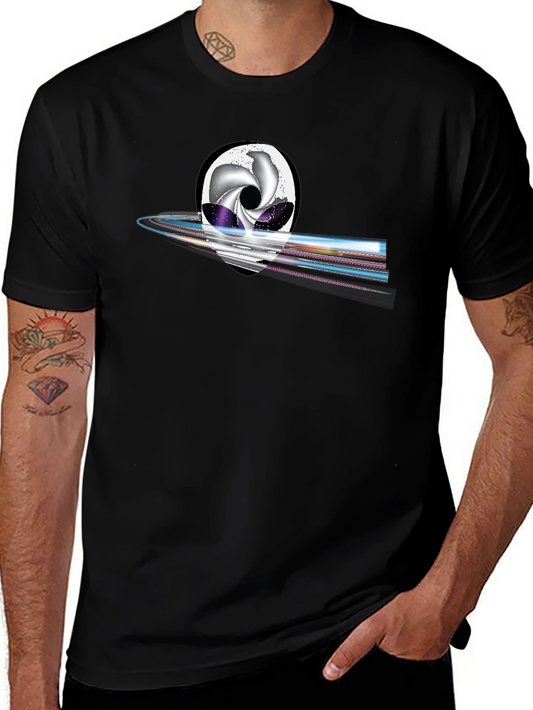 Abstract Alien Head Black T-Shirt