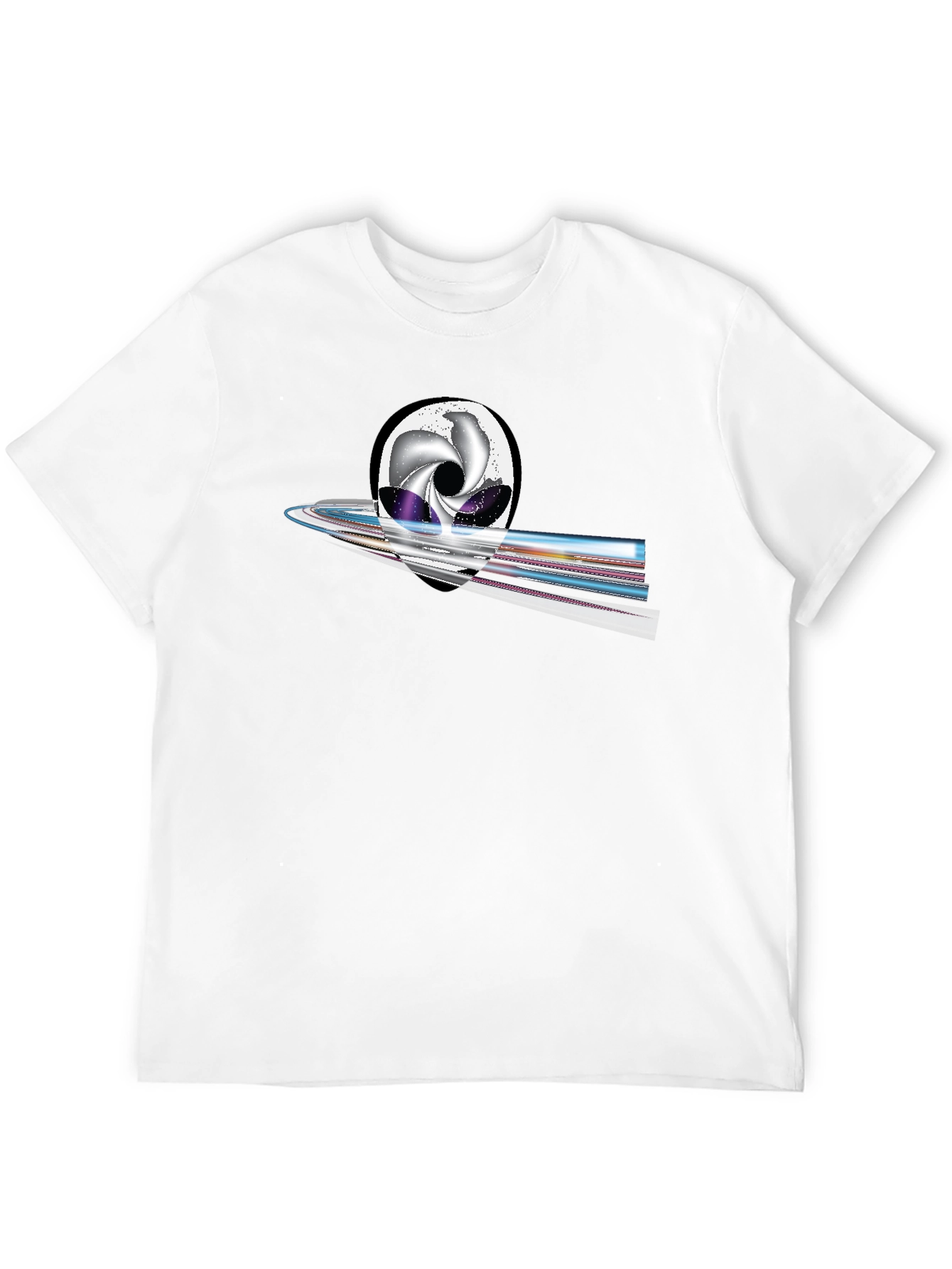 Abstract Alien Head Black T-Shirt