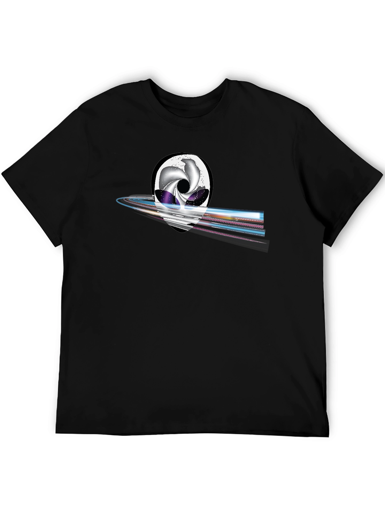 Abstract Alien Head Black T-Shirt