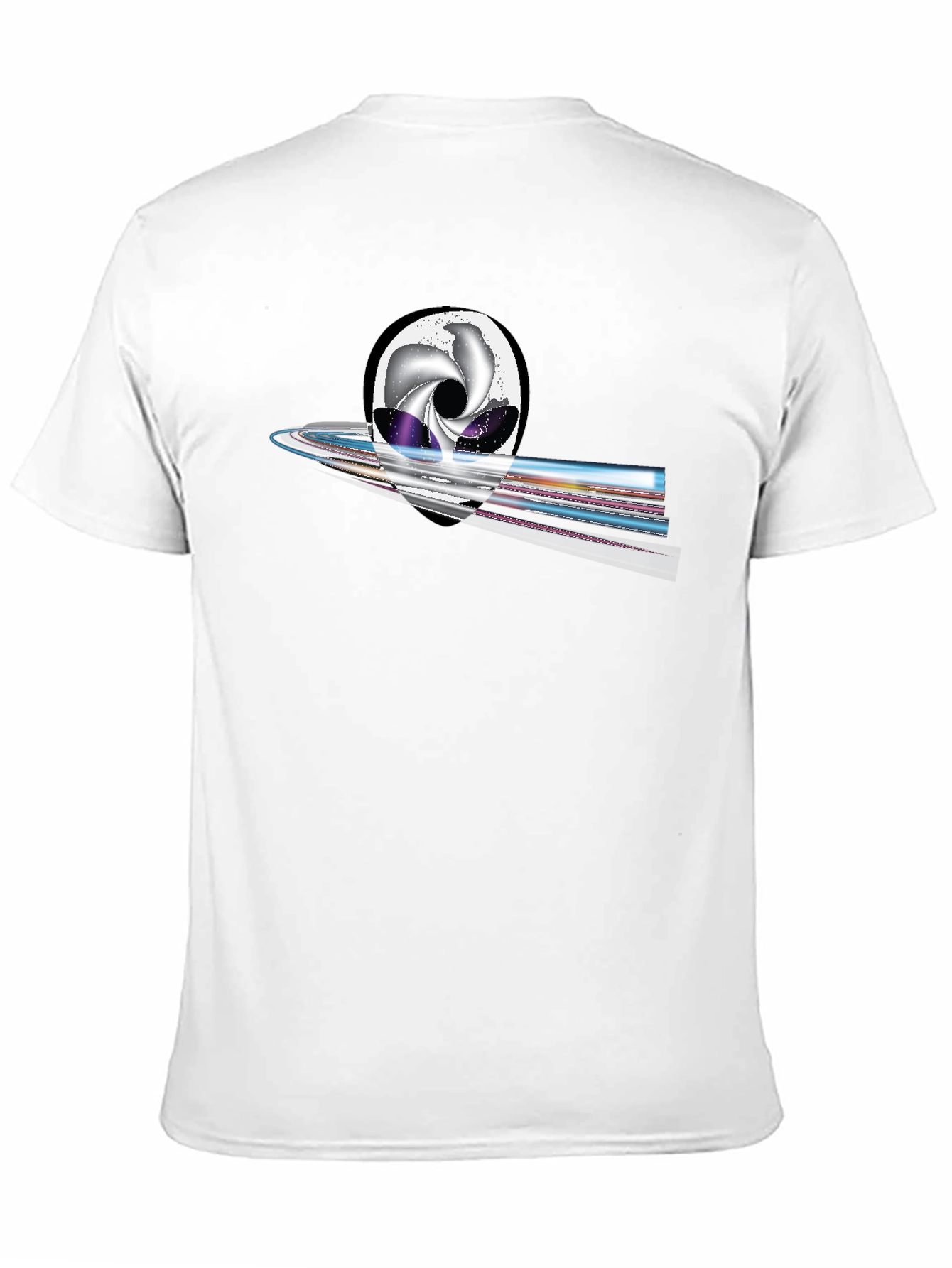 Abstract Alien Head Black T-Shirt