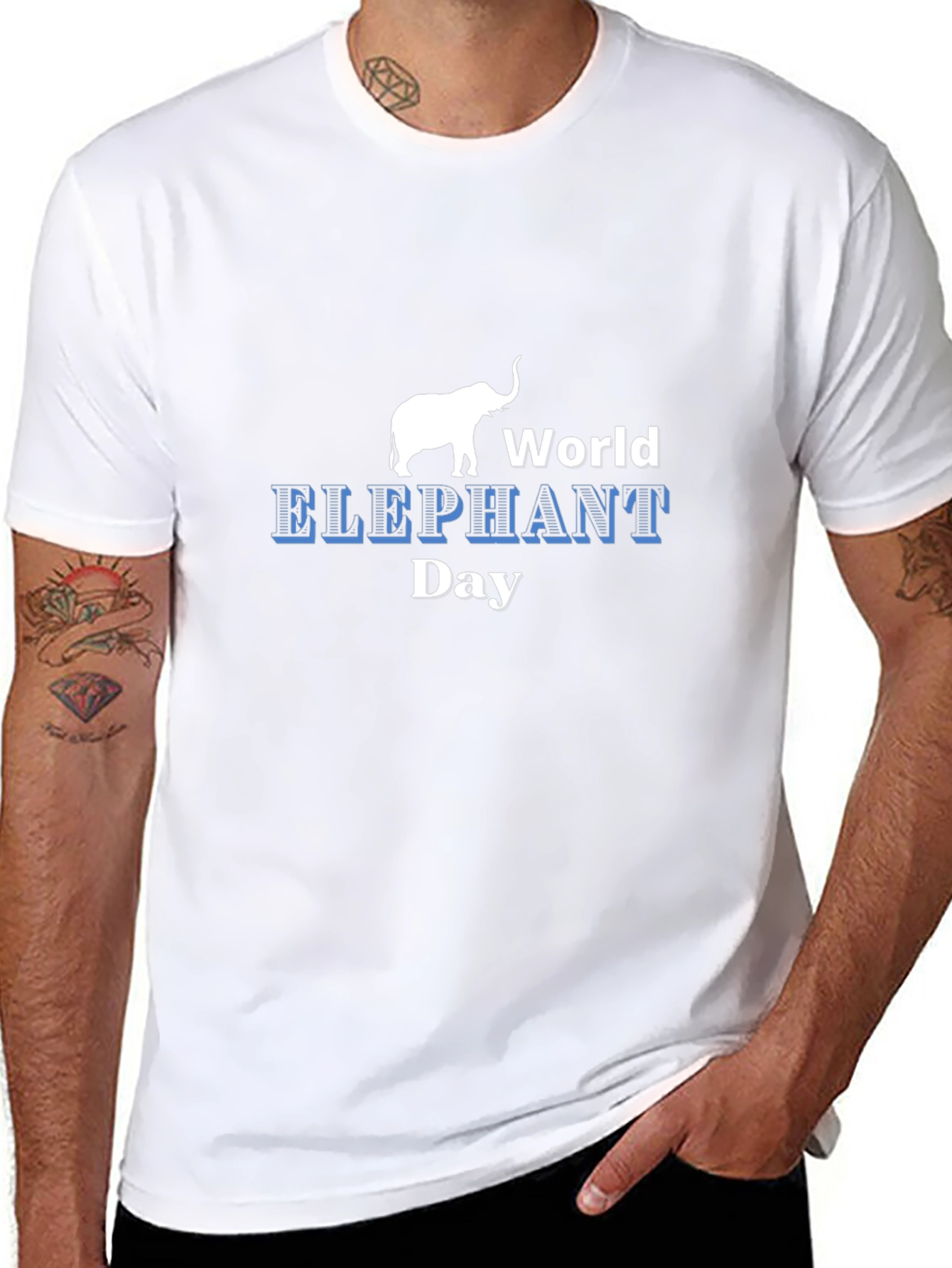 World Elephant Day Black T-Shirt