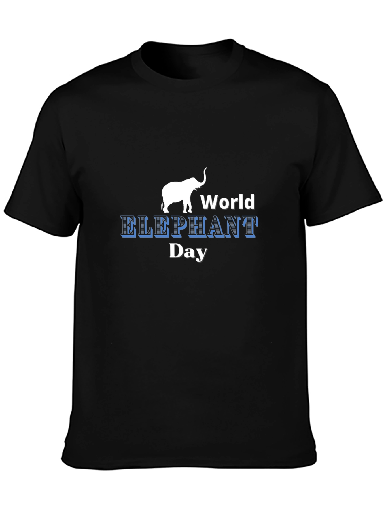 World Elephant Day Black T-Shirt