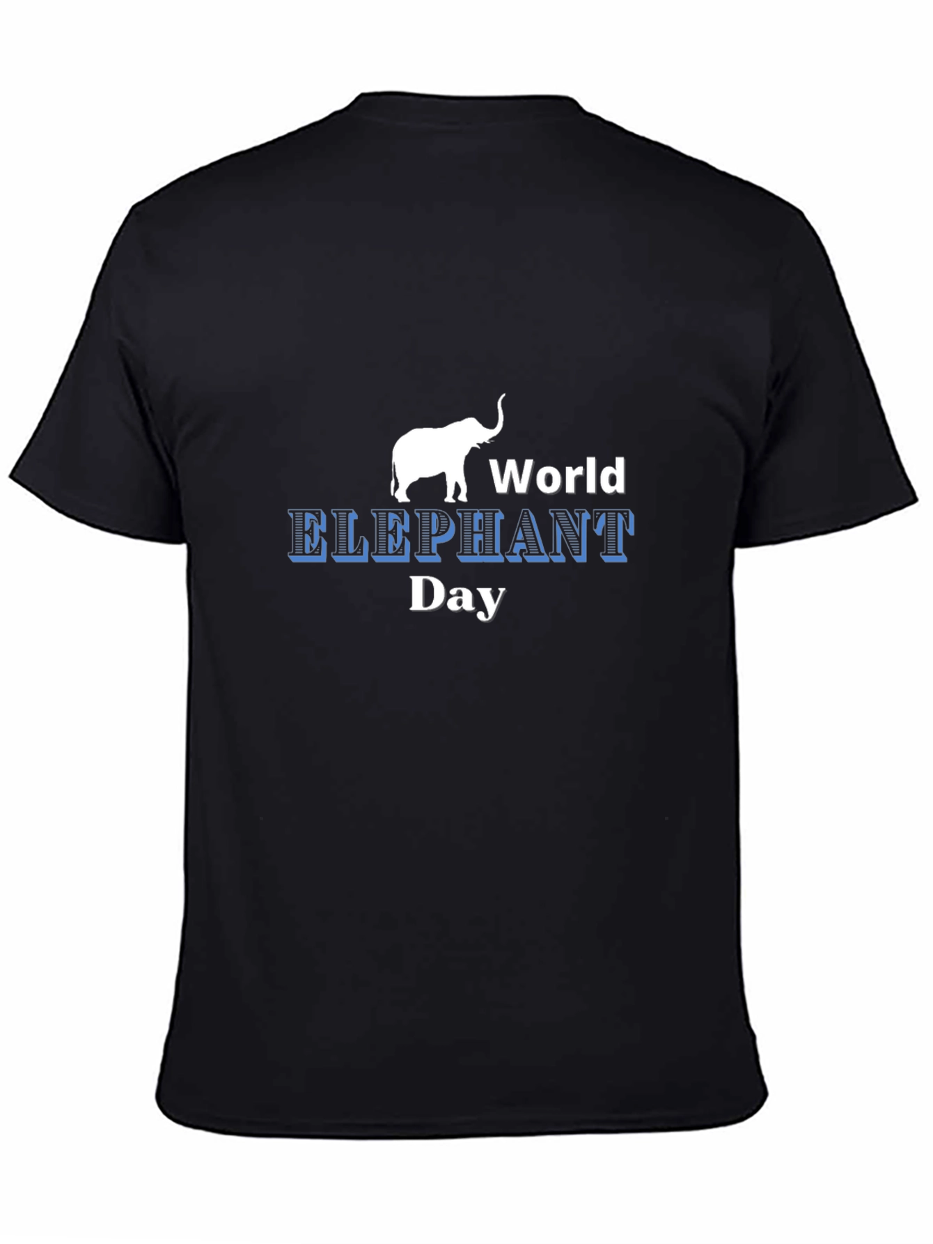 World Elephant Day Black T-Shirt