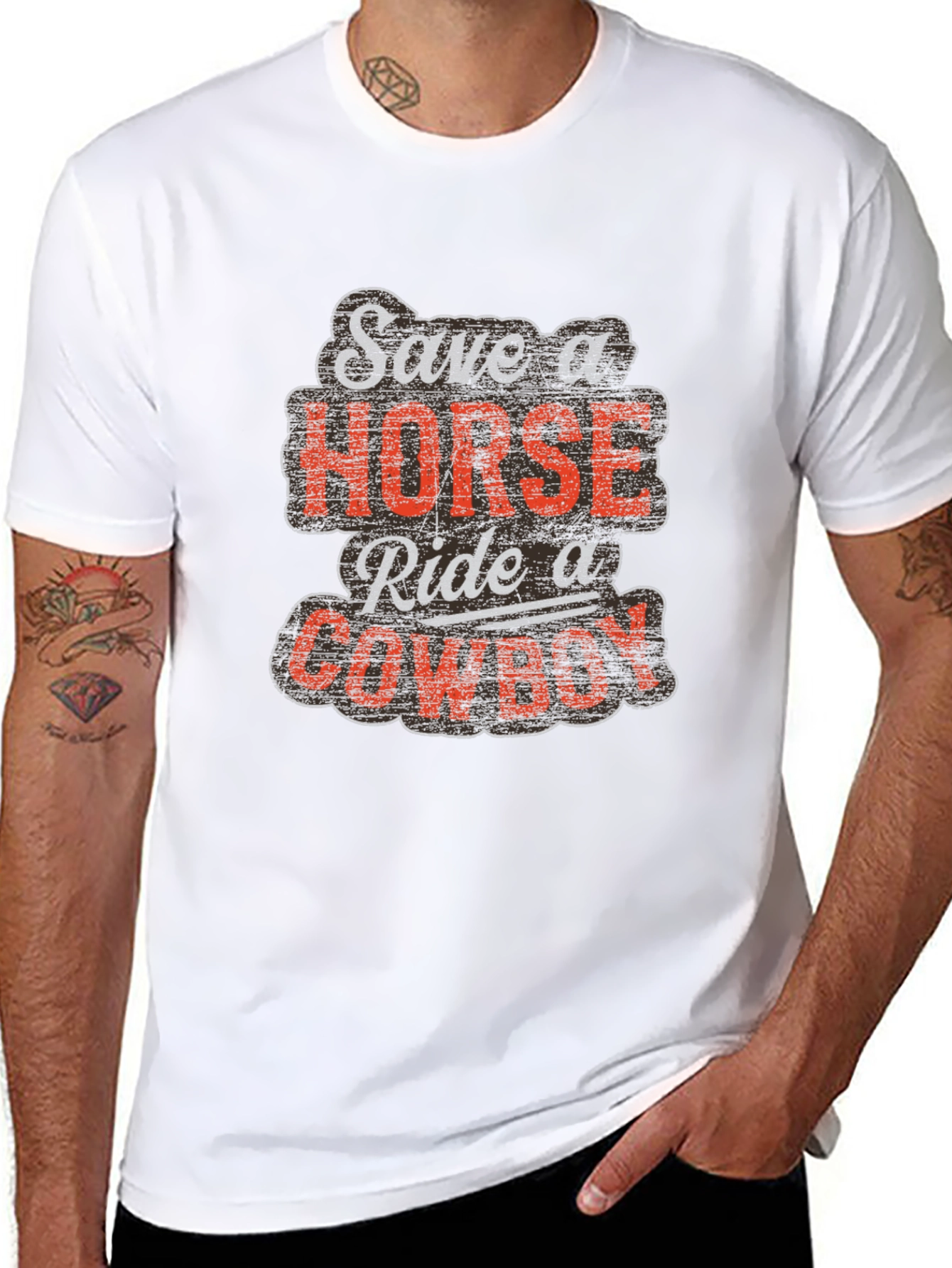 Save a Horse Ride a Cowboy Graphic Tee