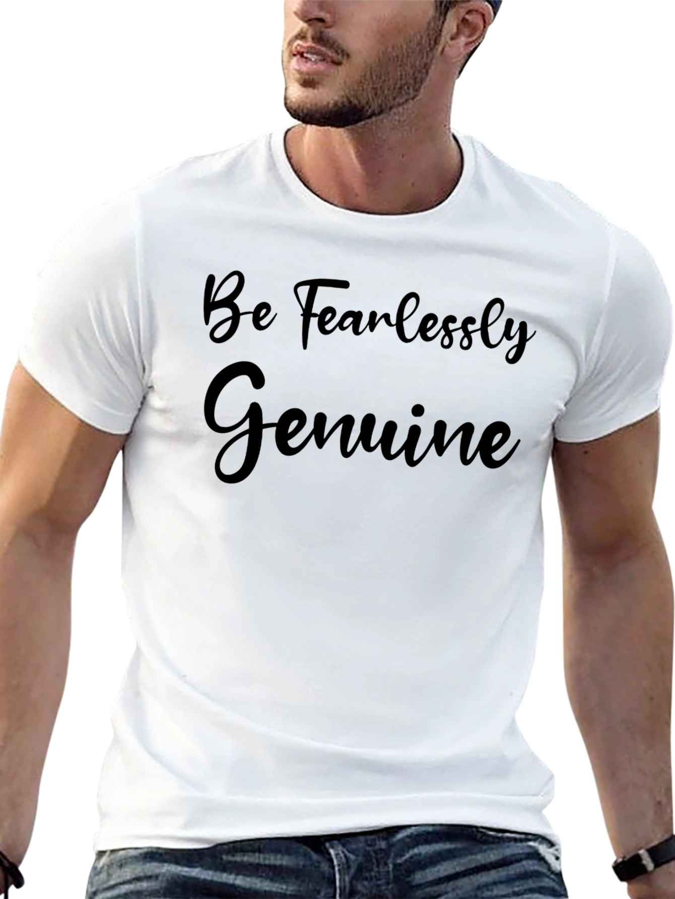 Be Fearlessly Genuine Black T-Shirt