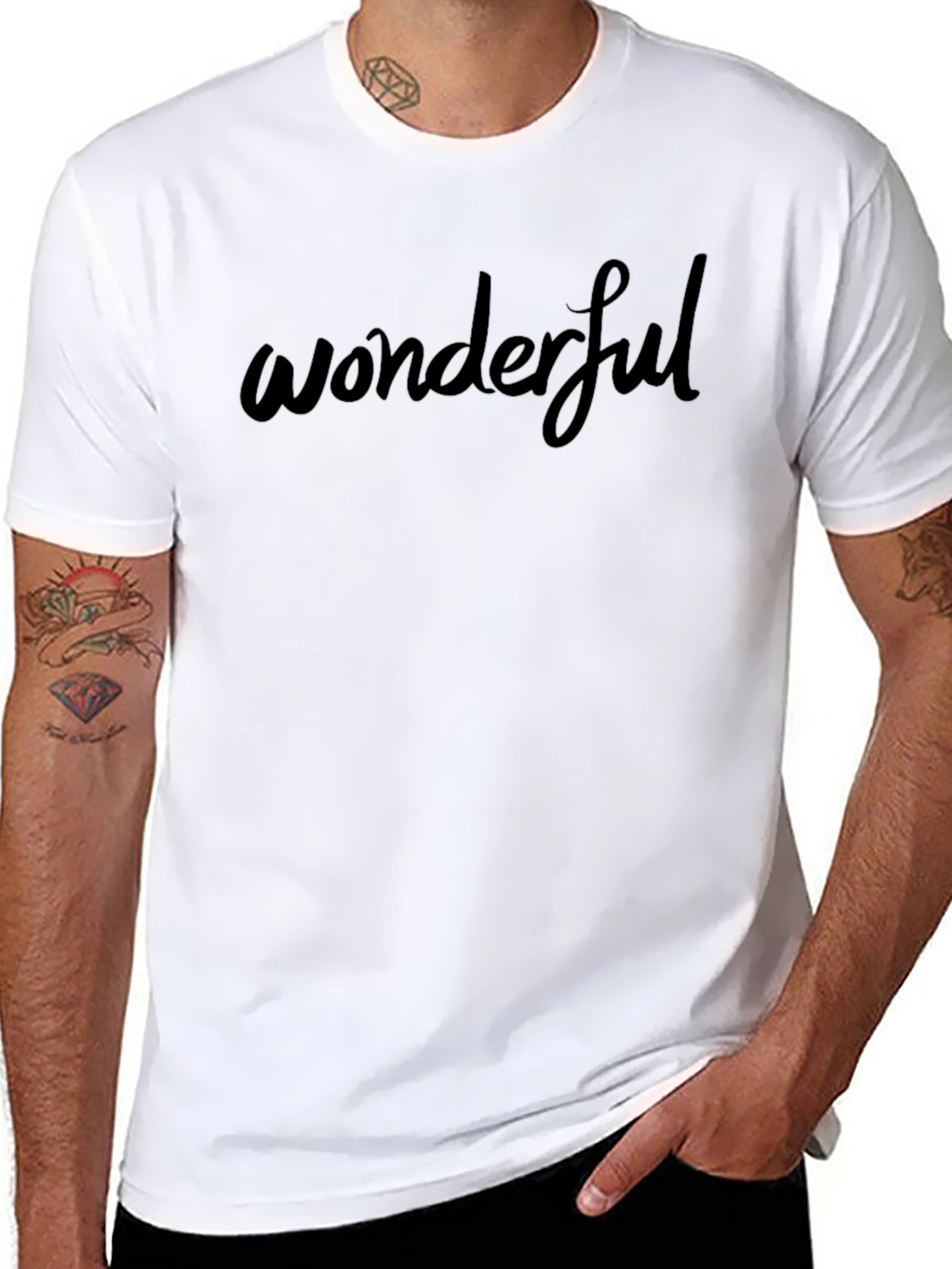 Wonderful Black T-Shirt - Stylish Casual Wear