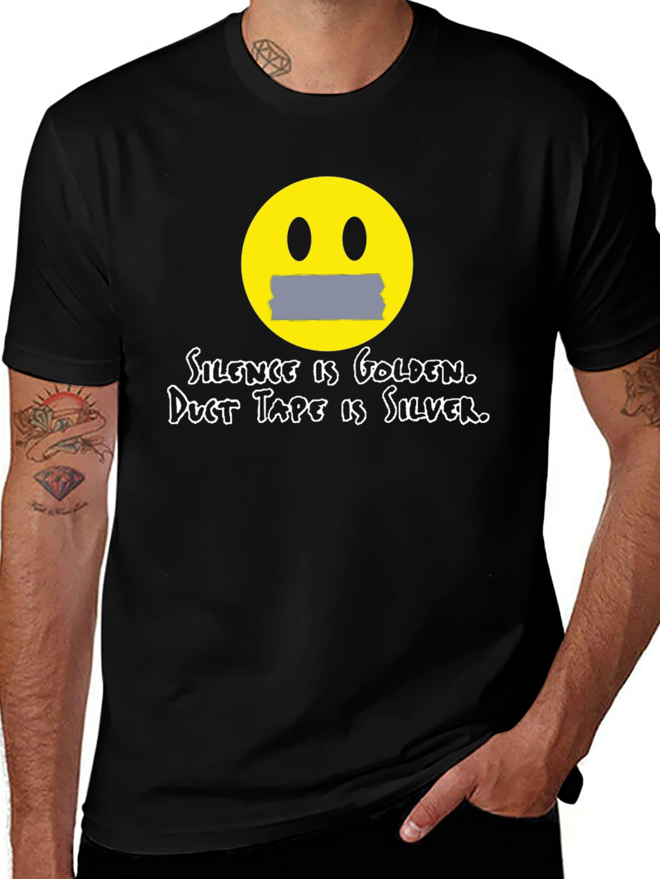 Silence is Golden Humor Graphic Tee