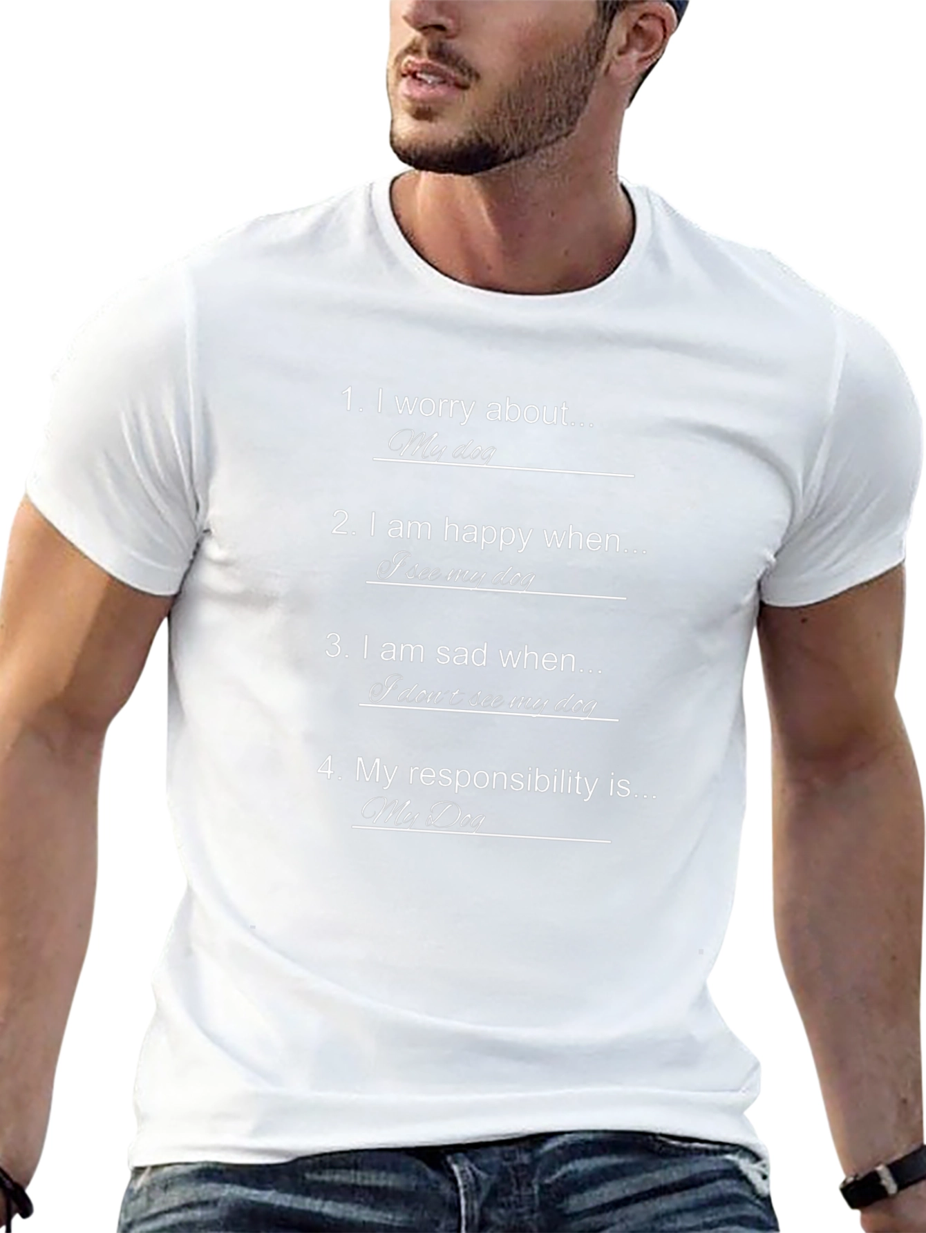 Dog Lover T-Shirt - My Dog Text Design