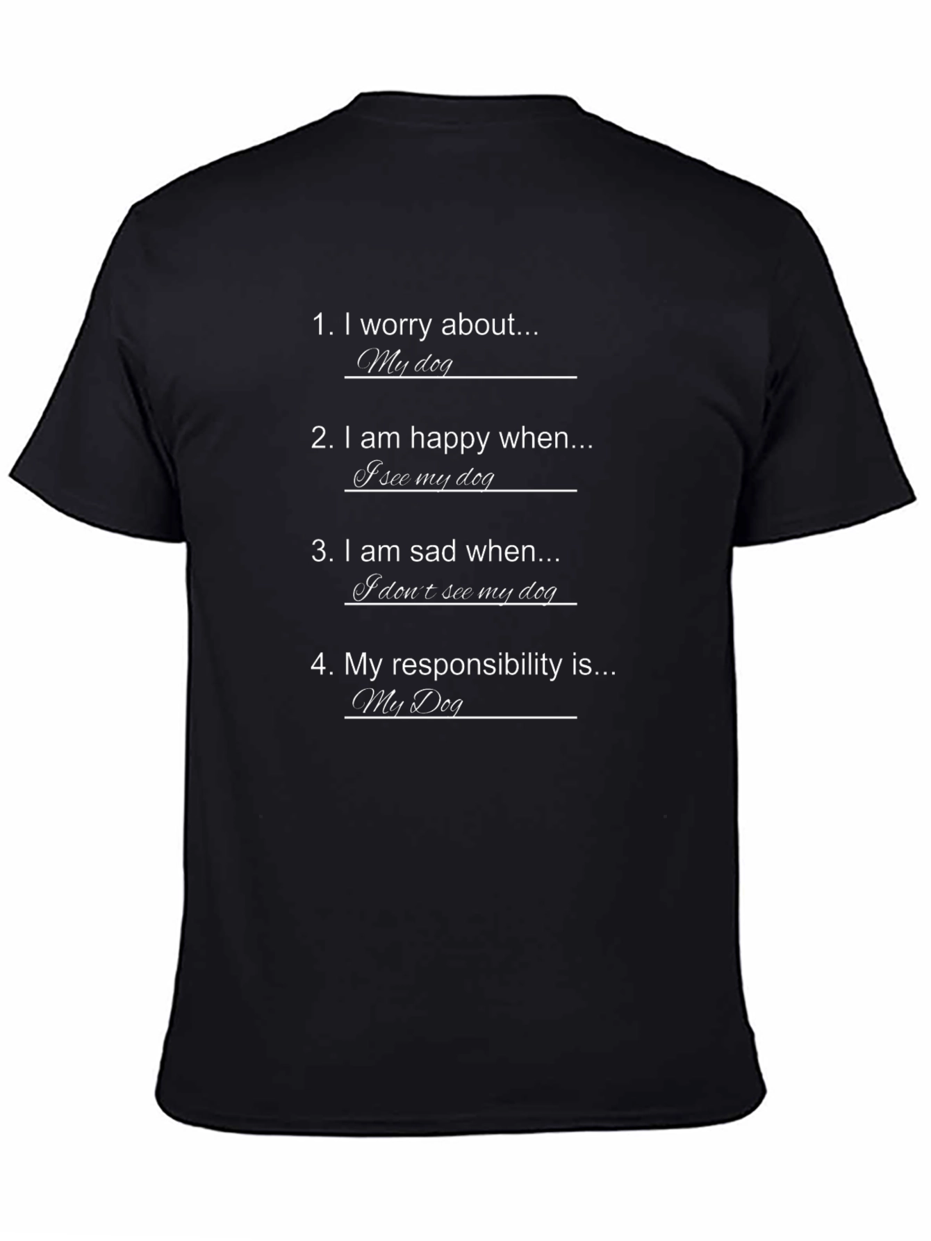 Dog Lover T-Shirt - My Dog Text Design