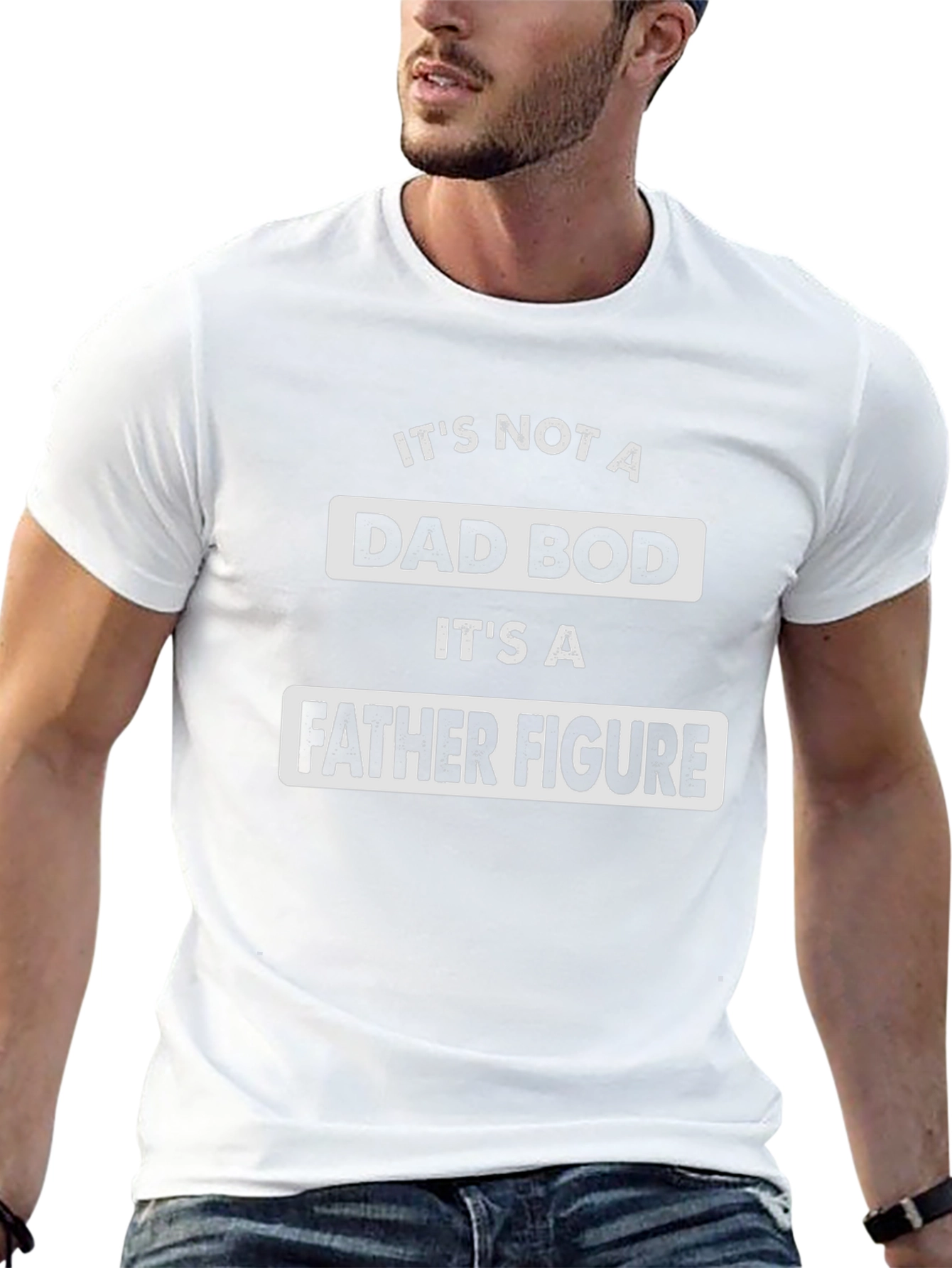 Funny Dad Bod Father Figure Graphic T-Shirt