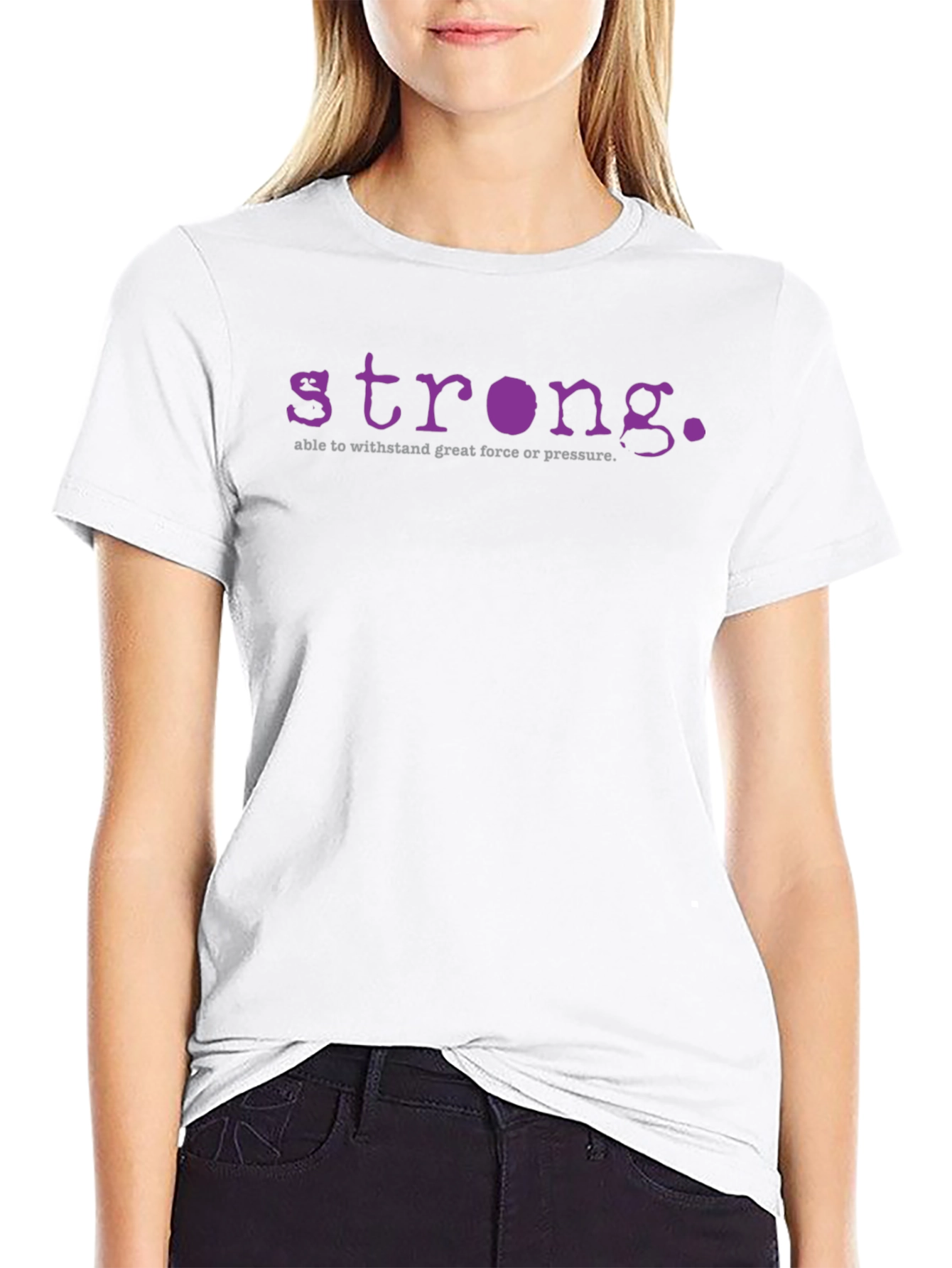Strong Definition Graphic Tee - Purple Print