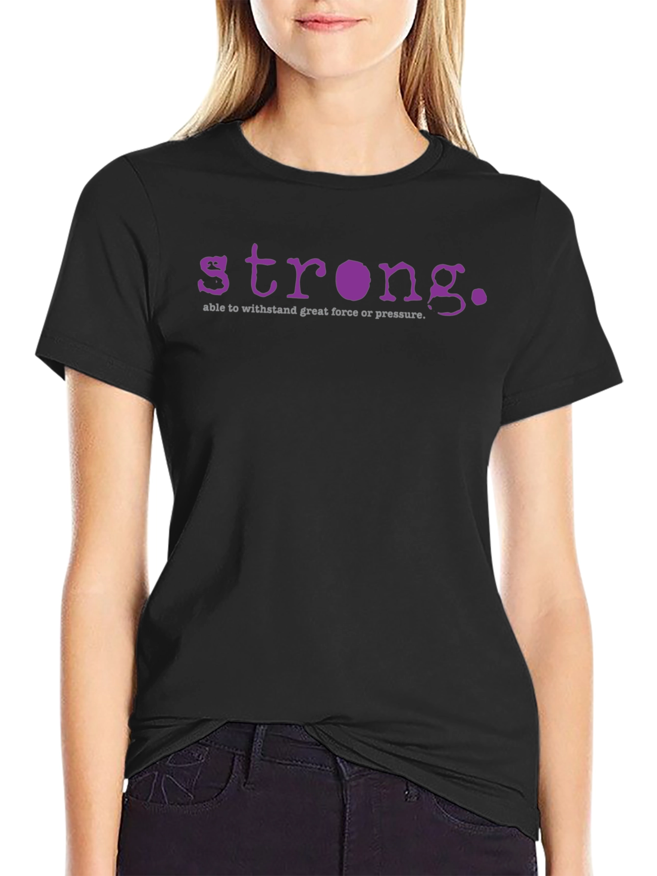Strong Definition Graphic Tee - Purple Print