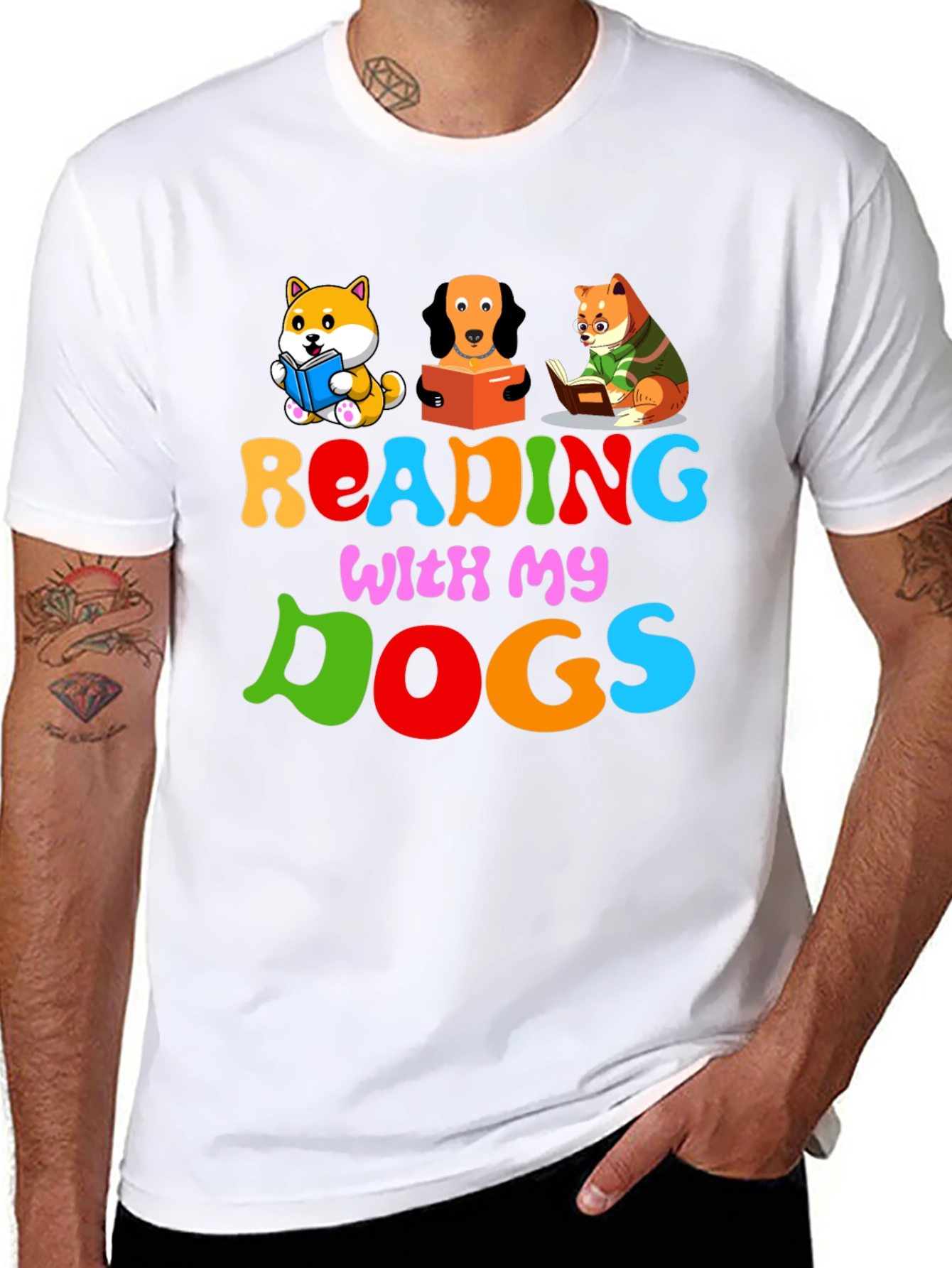 Reading with My Dogs T-Shirt