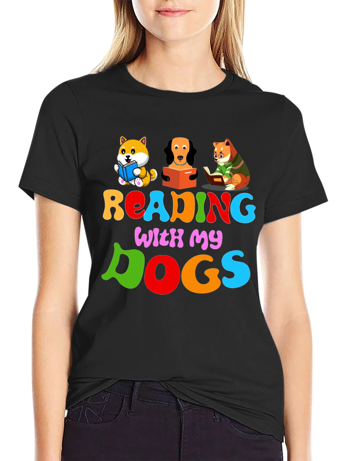 Reading with My Dogs T-Shirt