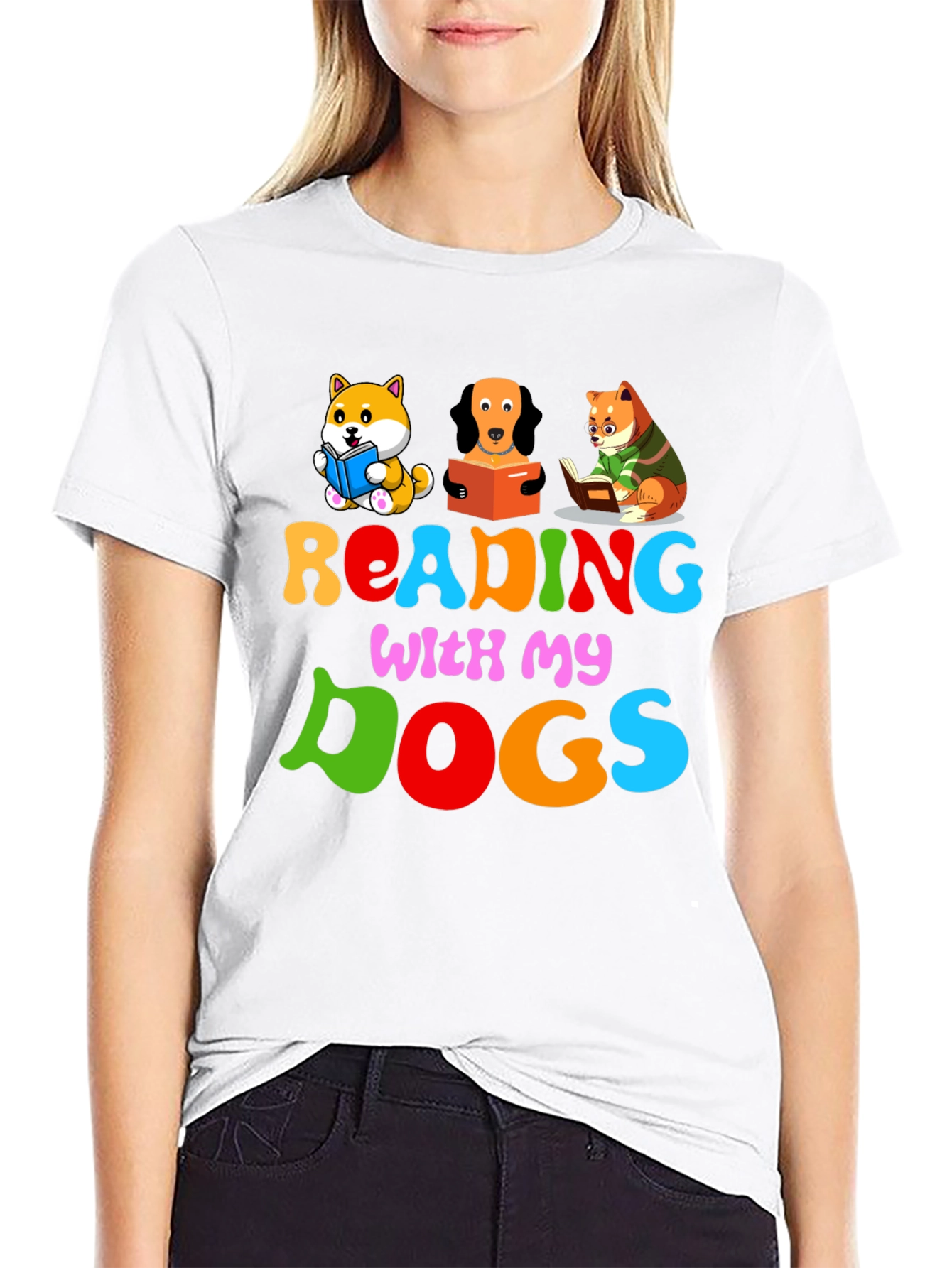 Reading with My Dogs T-Shirt