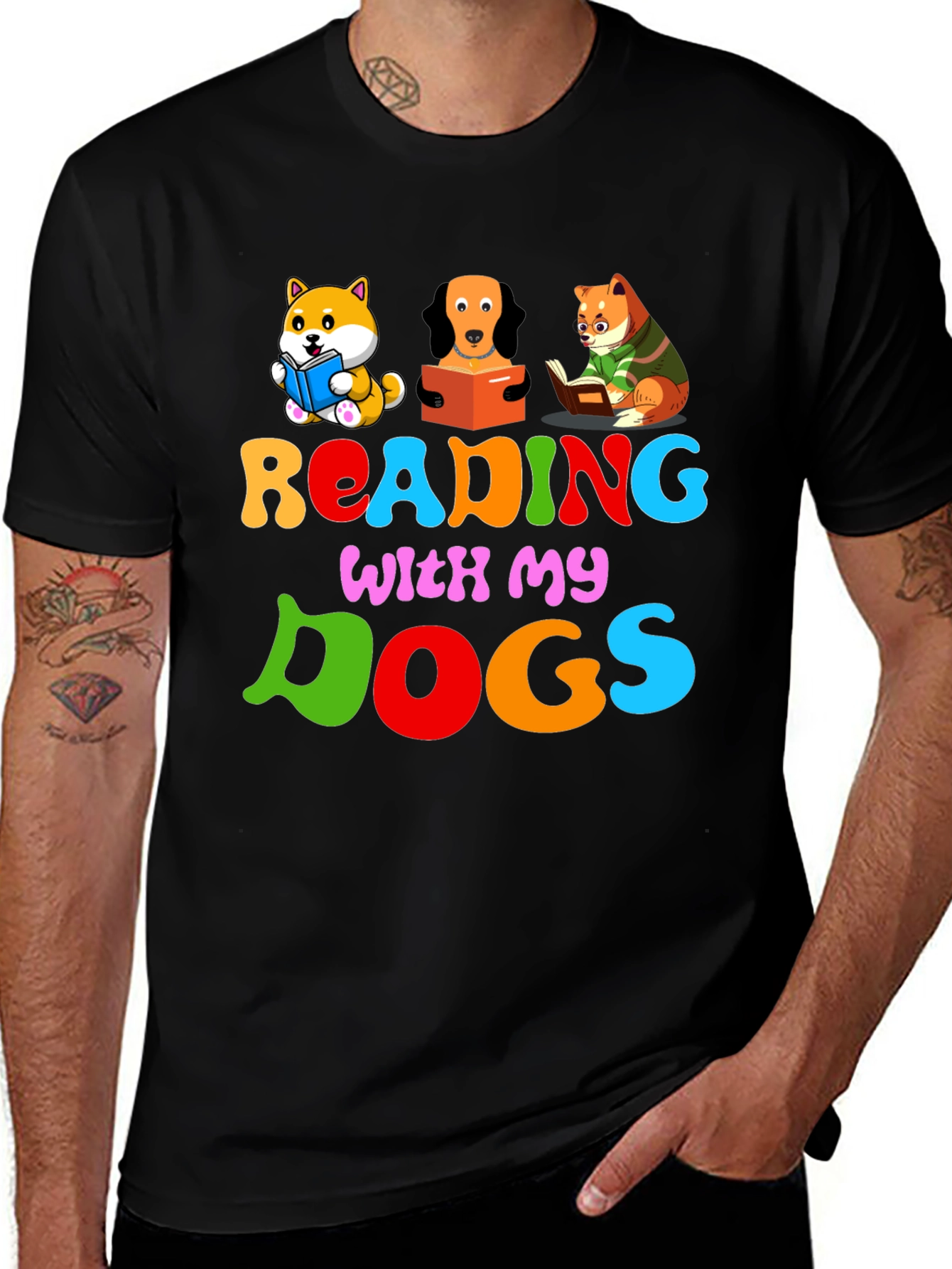 Reading with My Dogs T-Shirt