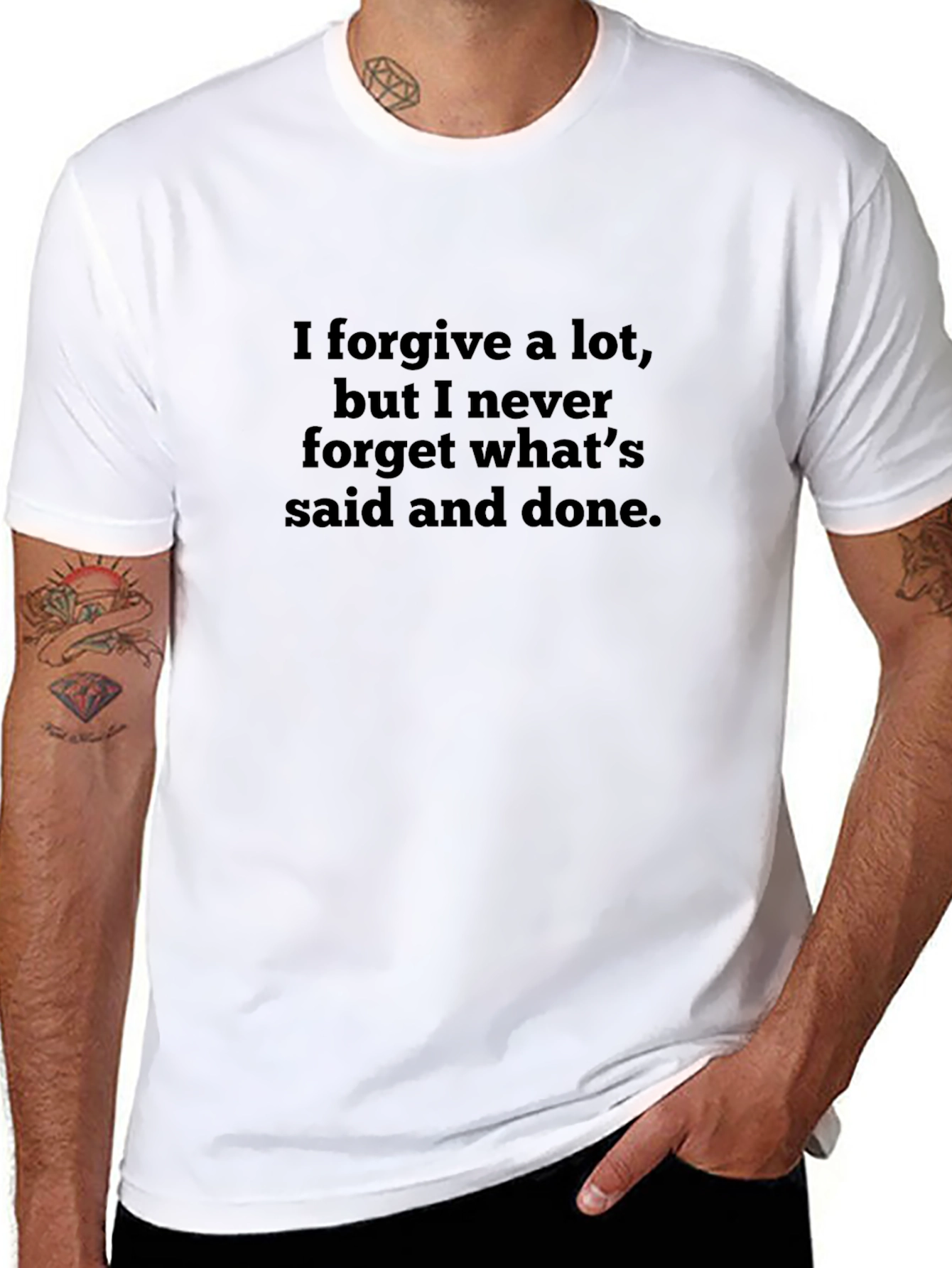 Forgive But Never Forget Slogan Tee