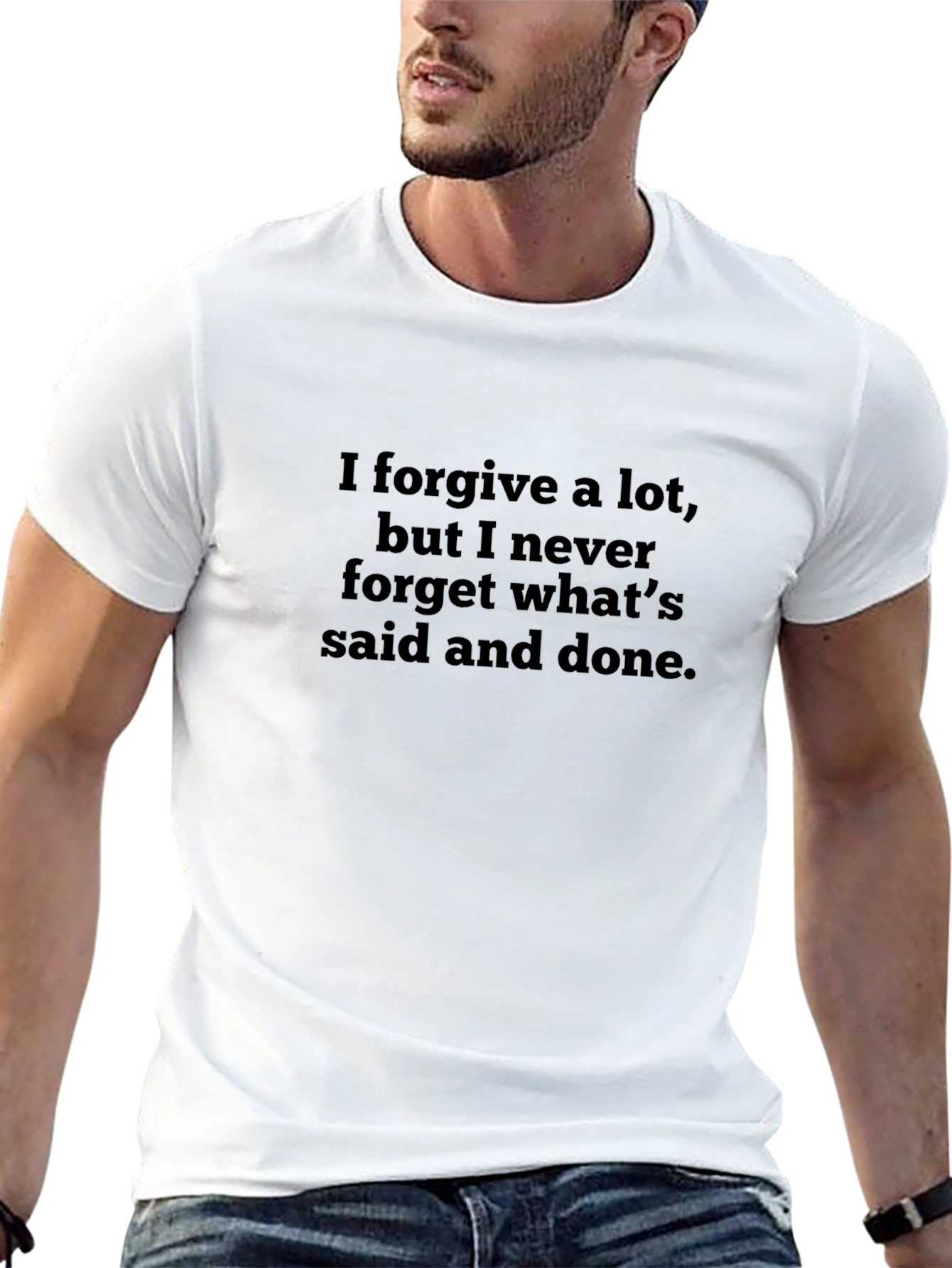 Forgive But Never Forget Slogan Tee