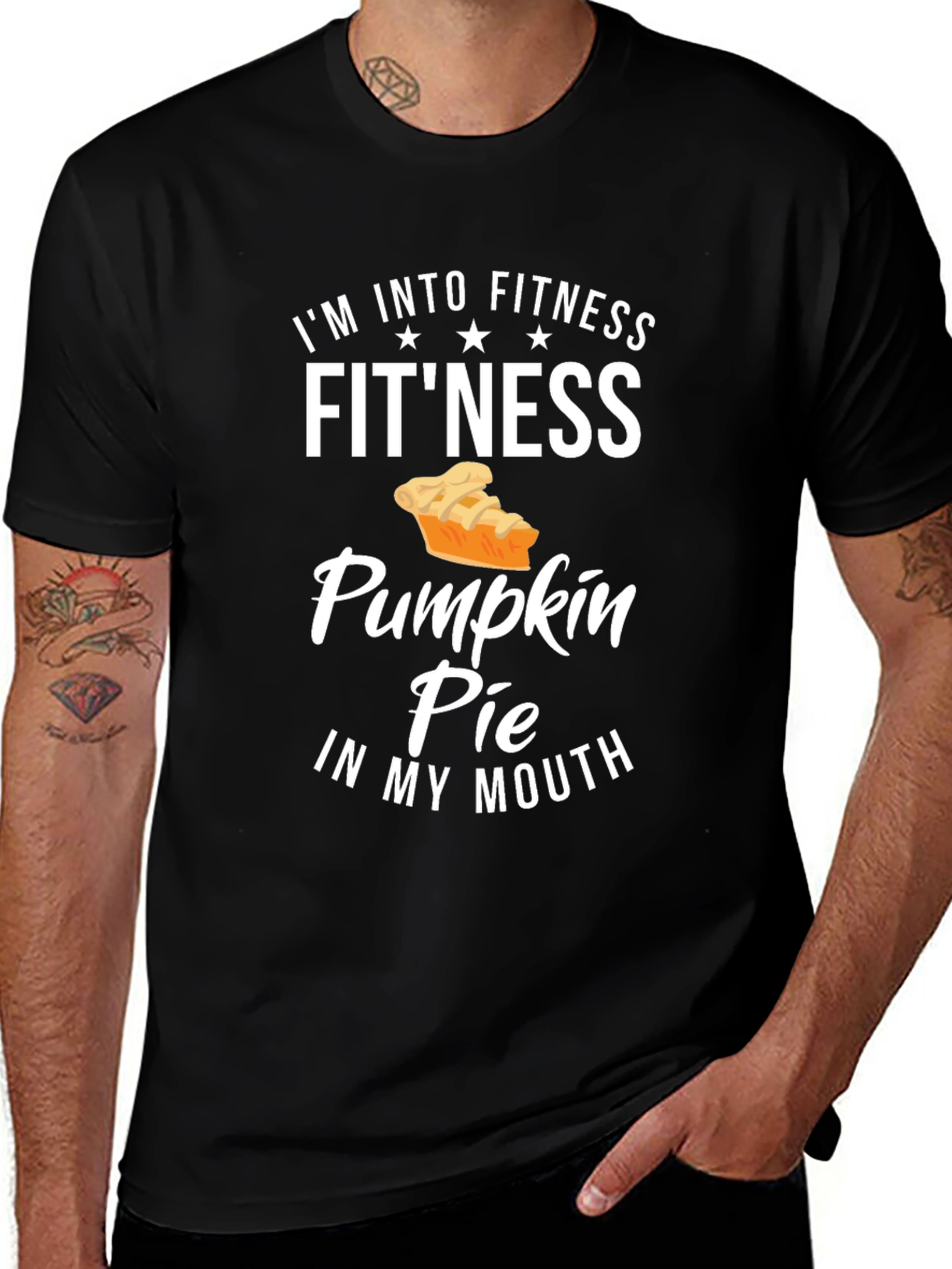 Funny Fitness Pumpkin Pie Graphic T-Shirt