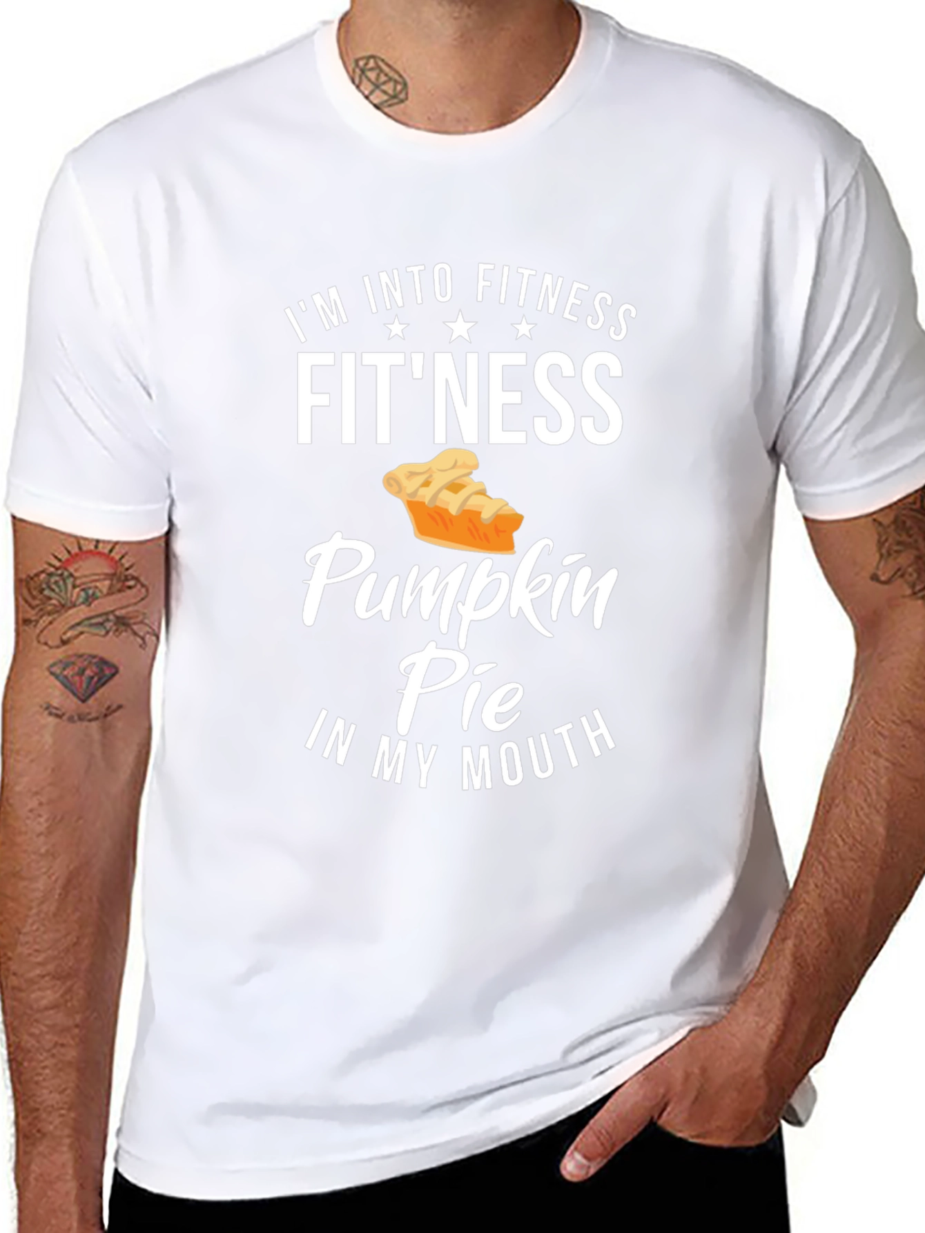 Funny Fitness Pumpkin Pie Graphic T-Shirt