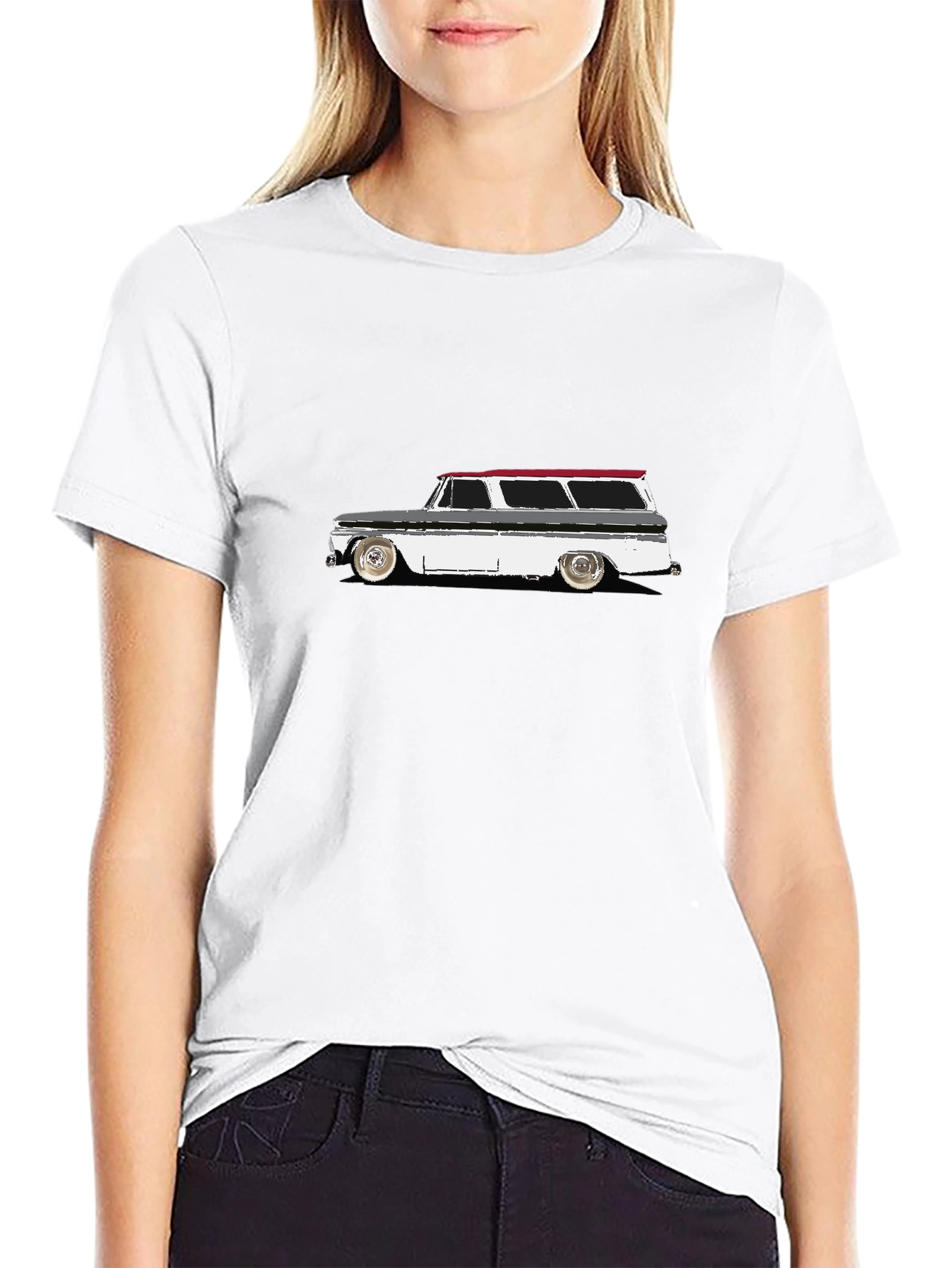 Classic Car T-Shirt: Lowrider Wagon Style