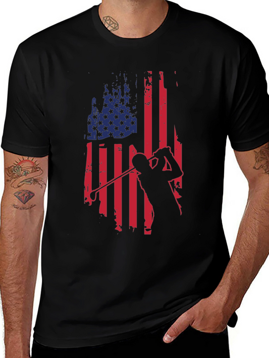 American Flag Golf T-Shirt
