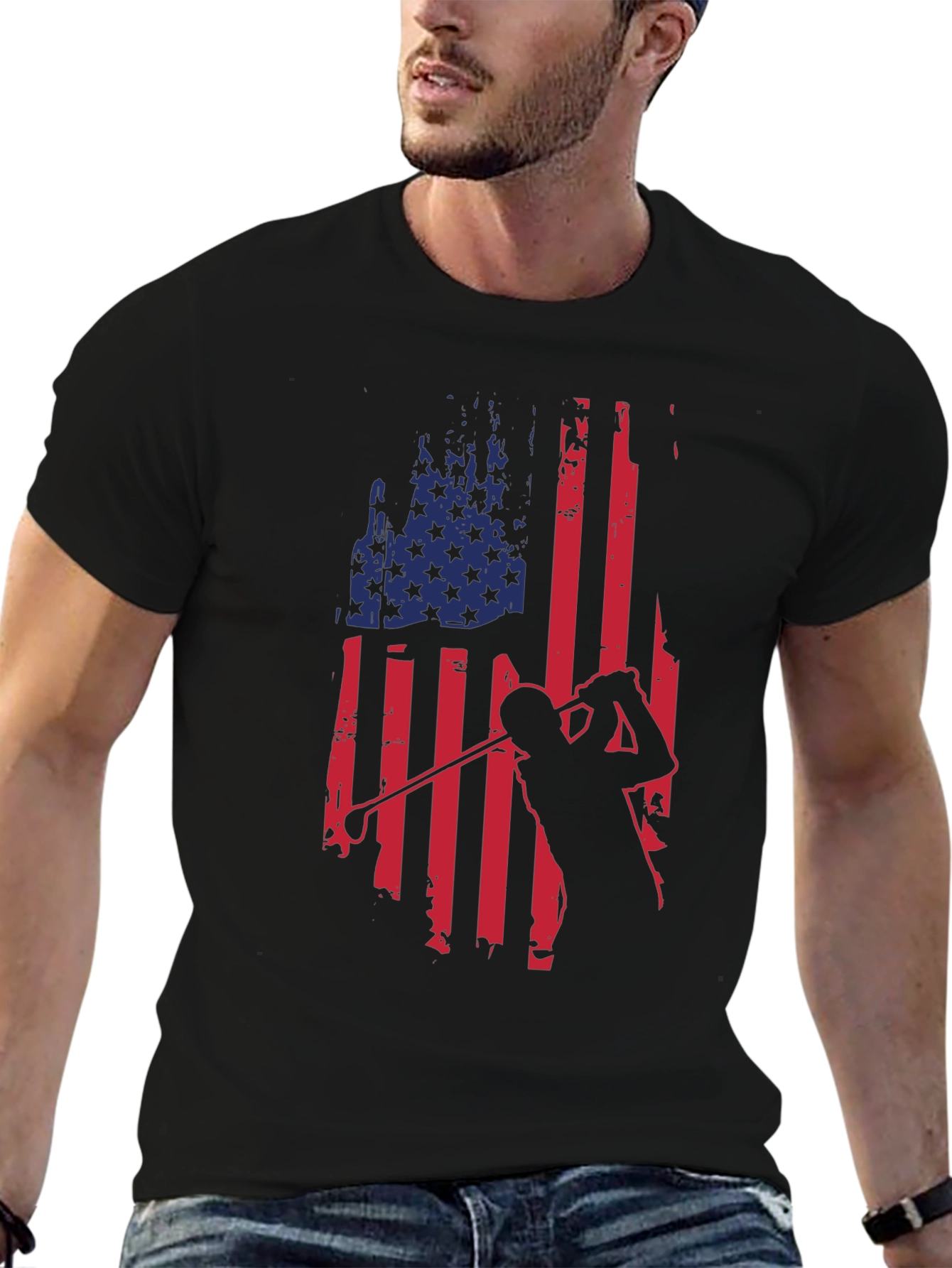 American Flag Golf T-Shirt