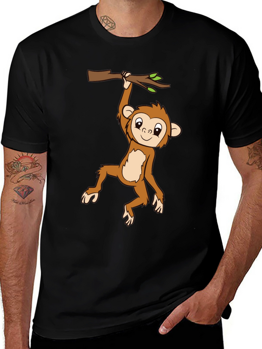 Monkey Hanging From a Tree Branch T-Shirt