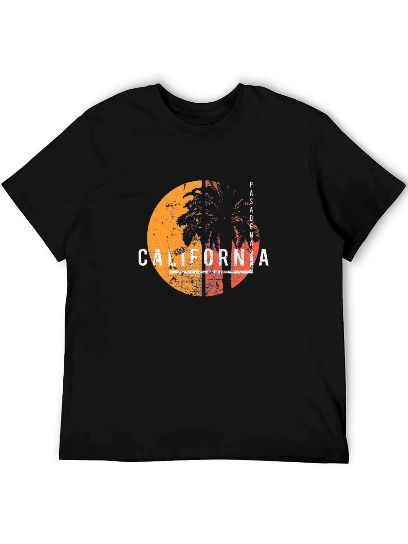 California Sunset T-Shirt - Retro Palm Tree Design