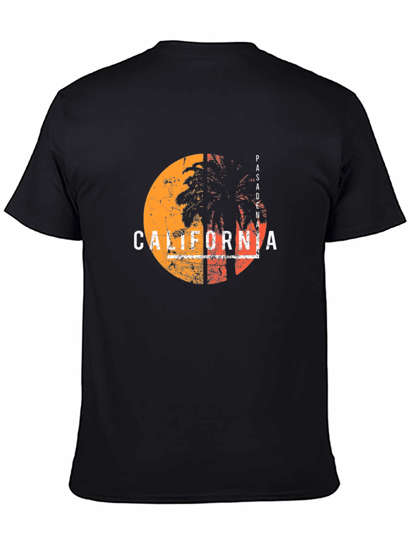 California Sunset T-Shirt - Retro Palm Tree Design