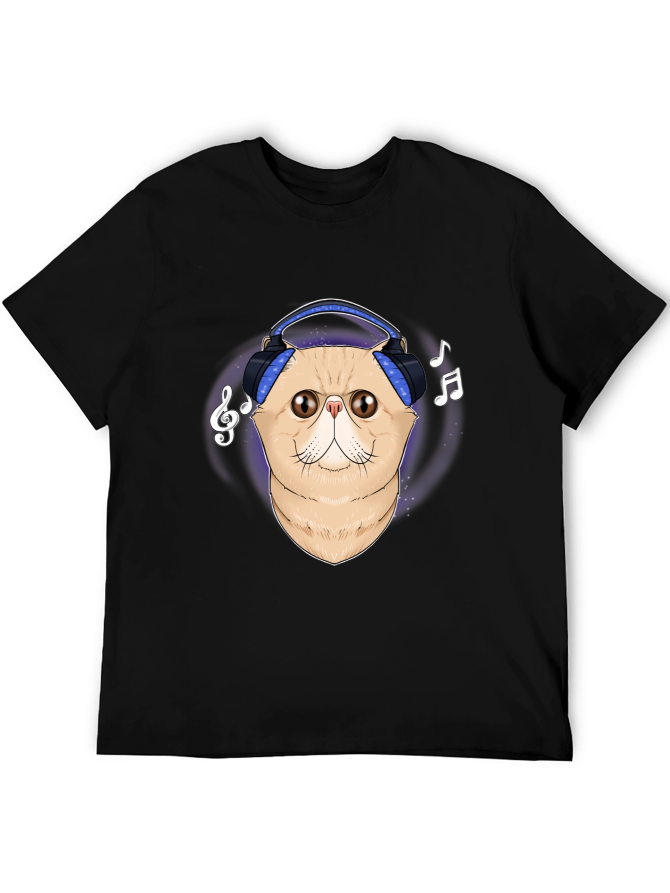 Cool Cat Headphones Graphic T-Shirt