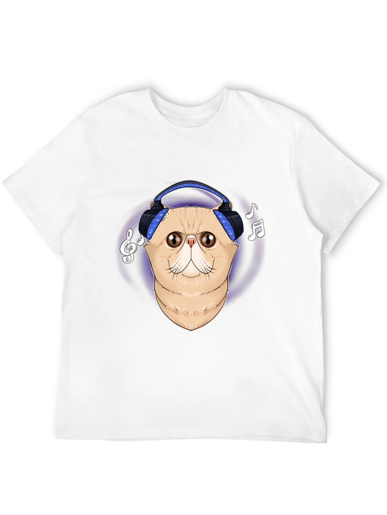 Cool Cat Headphones Graphic T-Shirt