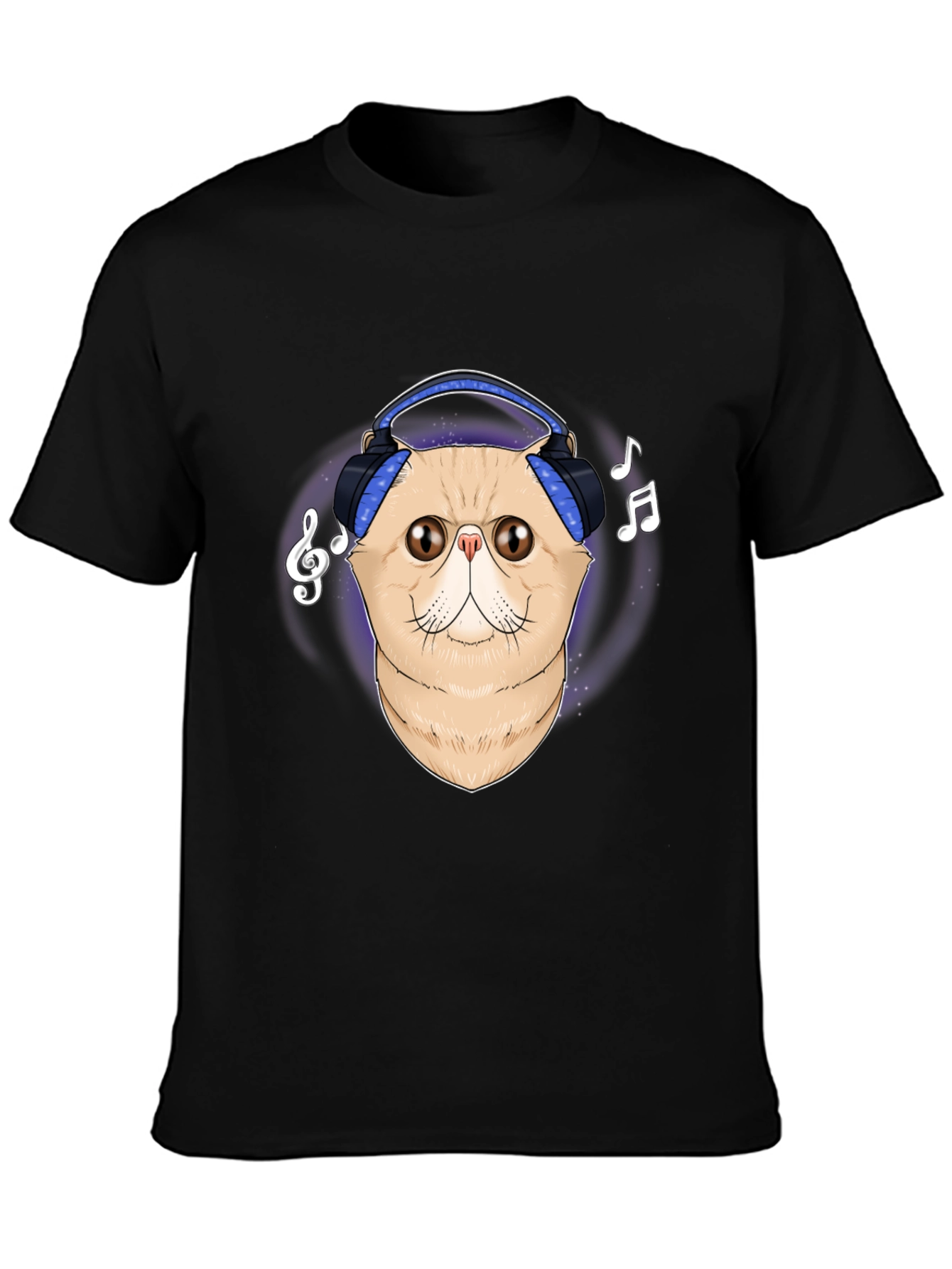 Cool Cat Headphones Graphic T-Shirt