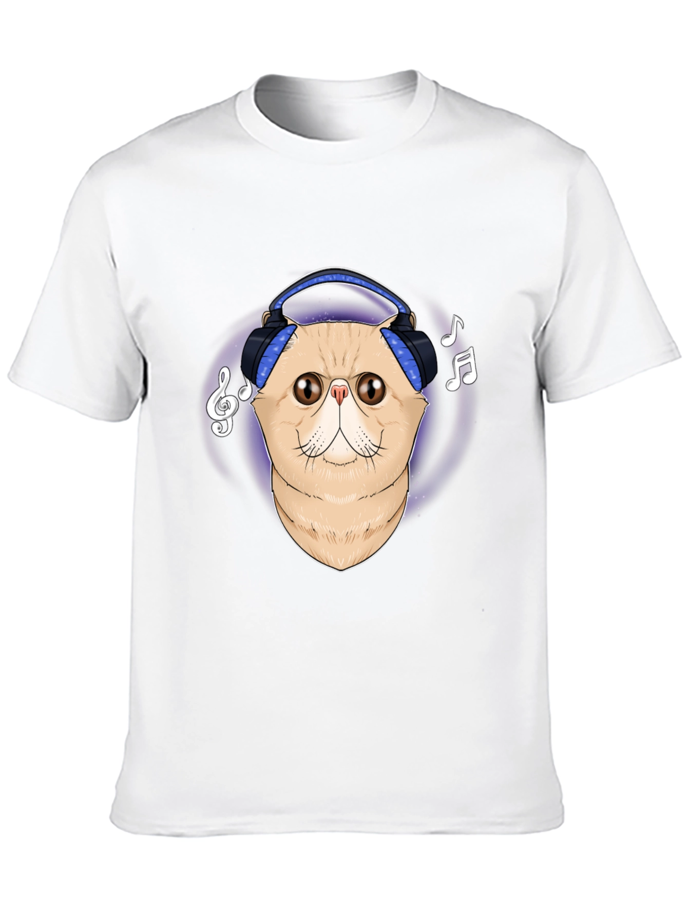 Cool Cat Headphones Graphic T-Shirt