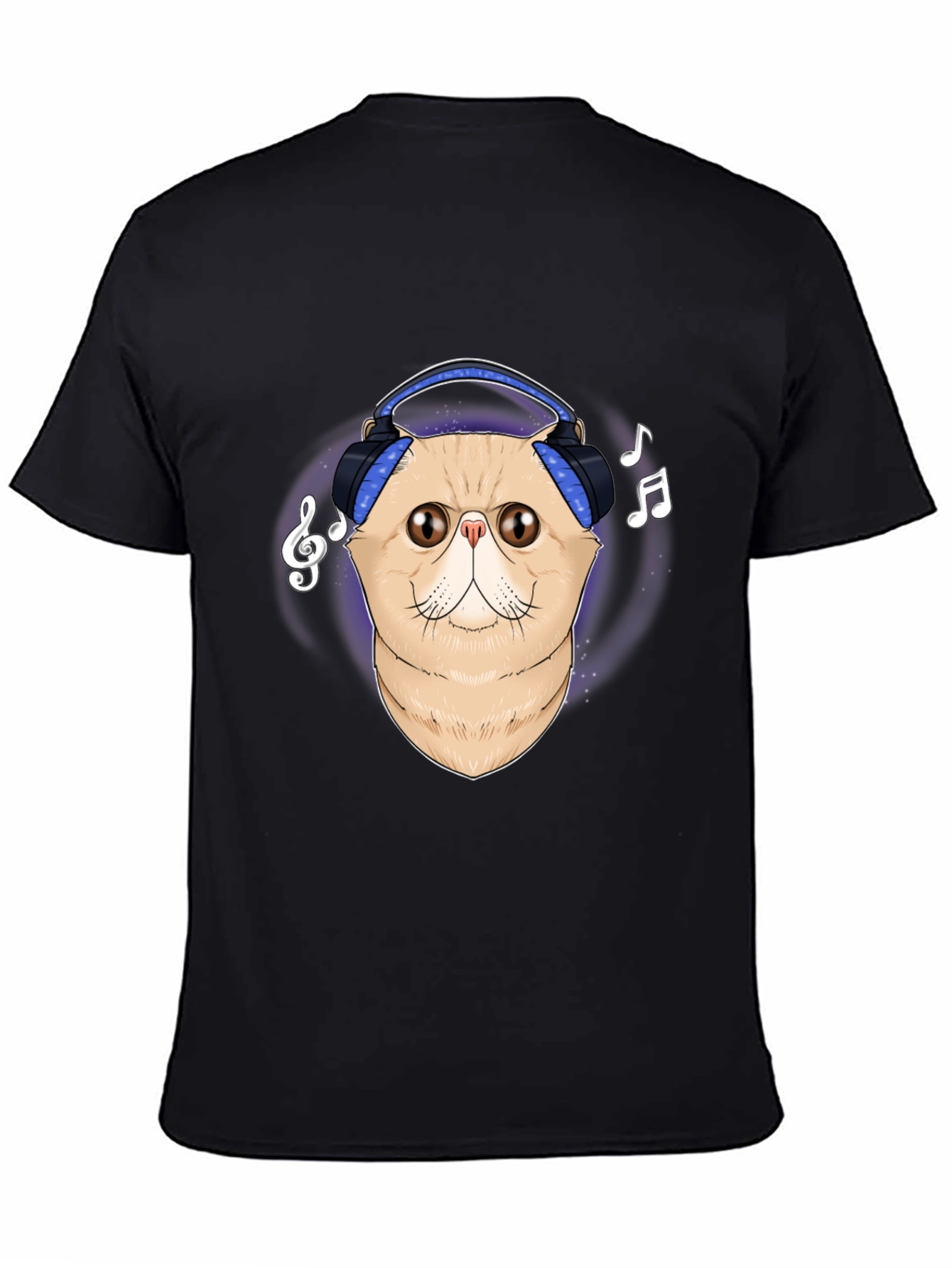 Cool Cat Headphones Graphic T-Shirt